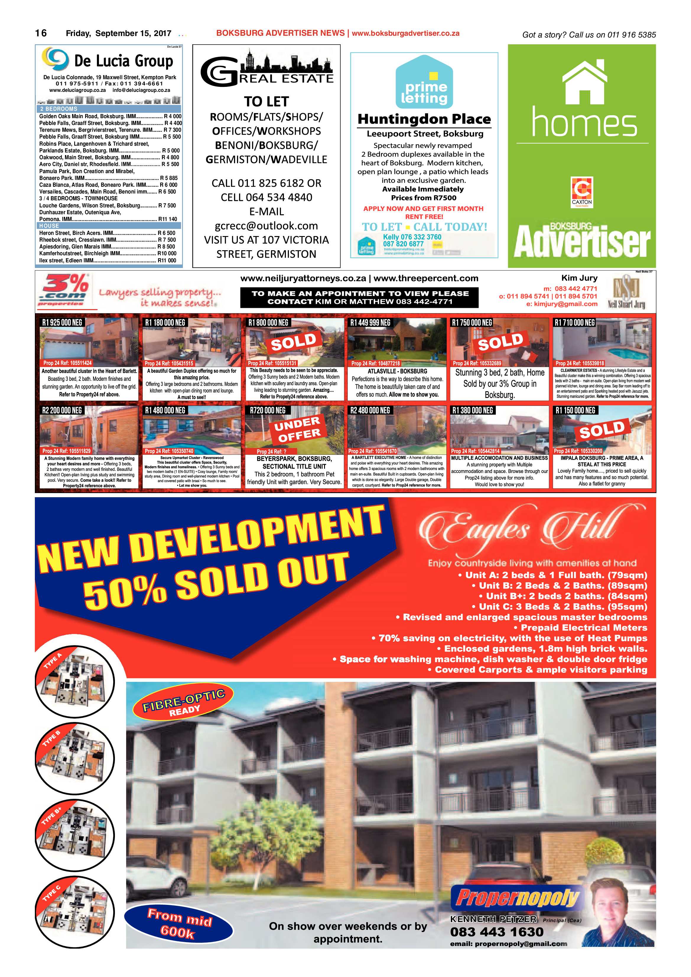 Boksburg Advertiser 12 September 2017 page 16