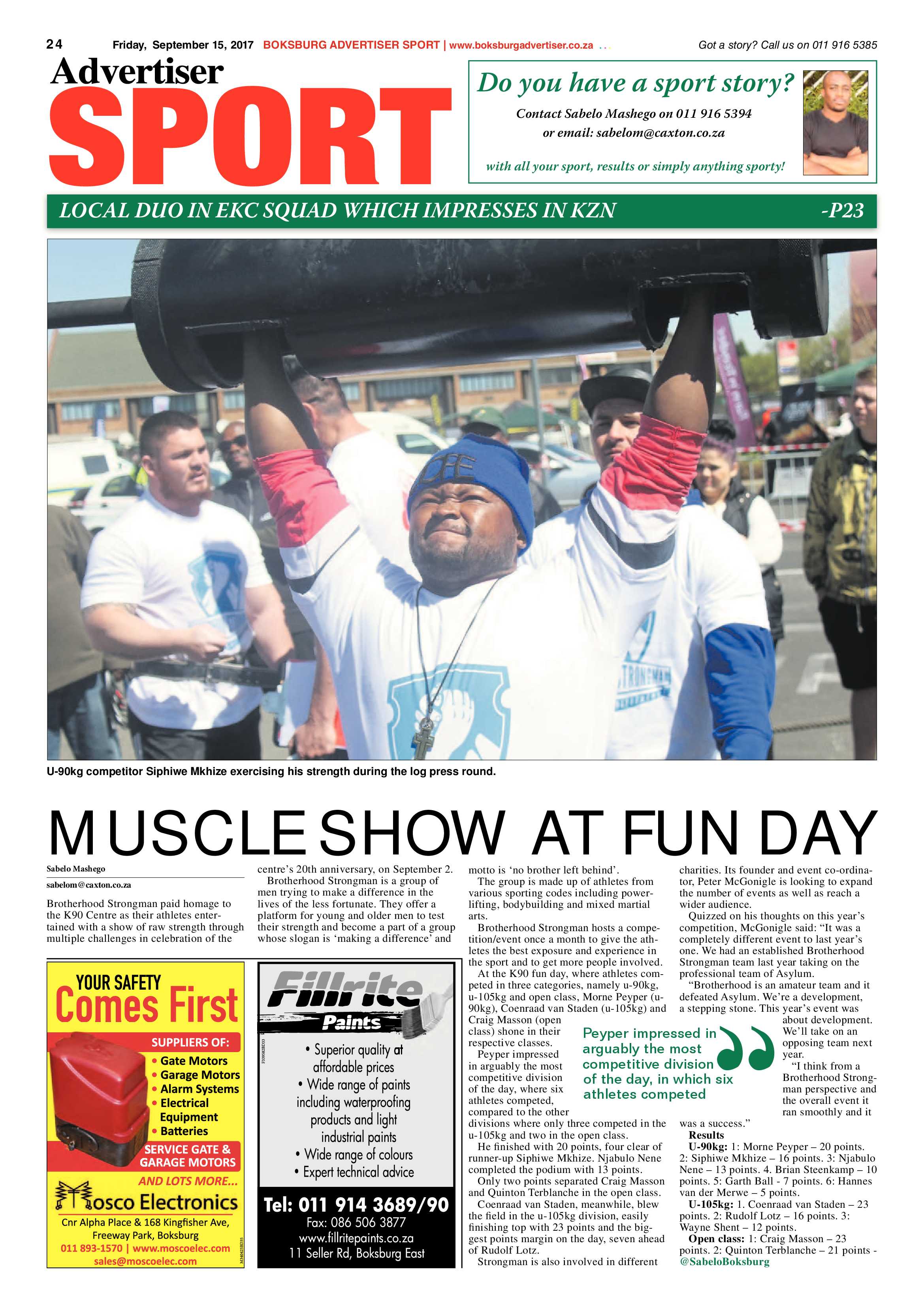 Boksburg Advertiser 12 September 2017 page 24