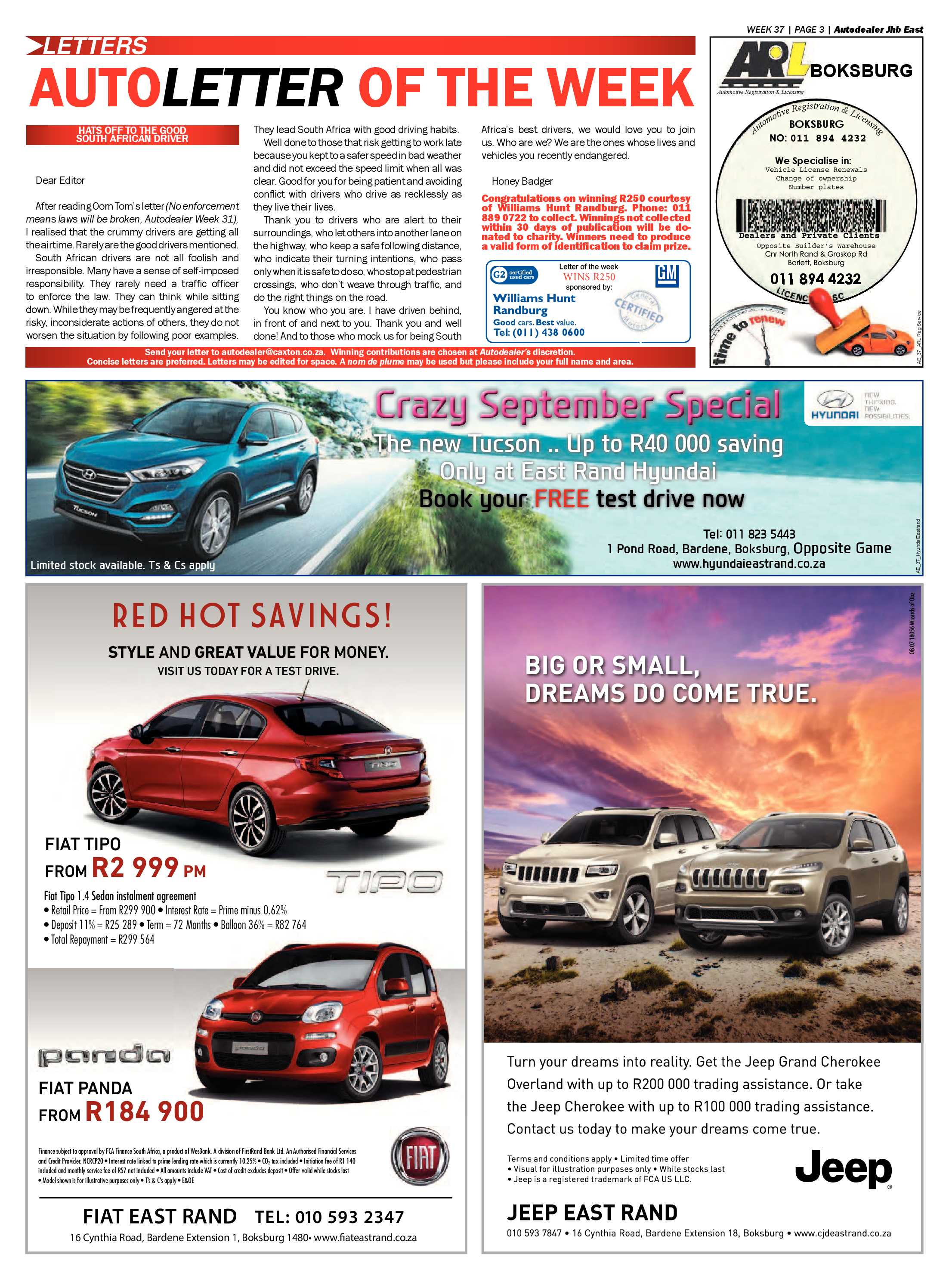 Boksburg Advertiser 12 September 2017 page 27