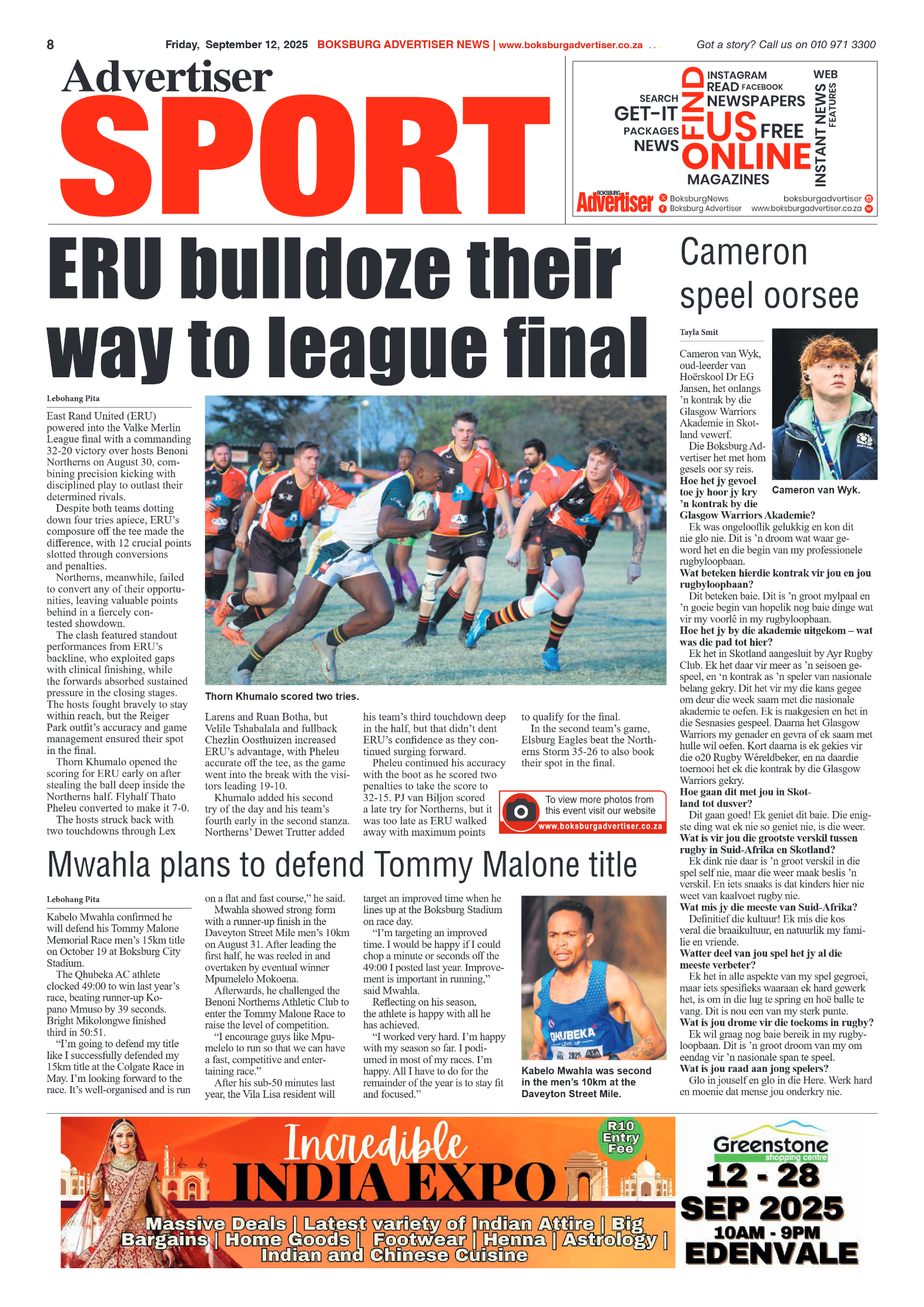 Boksburg Advertiser 12 September 2025 page 8