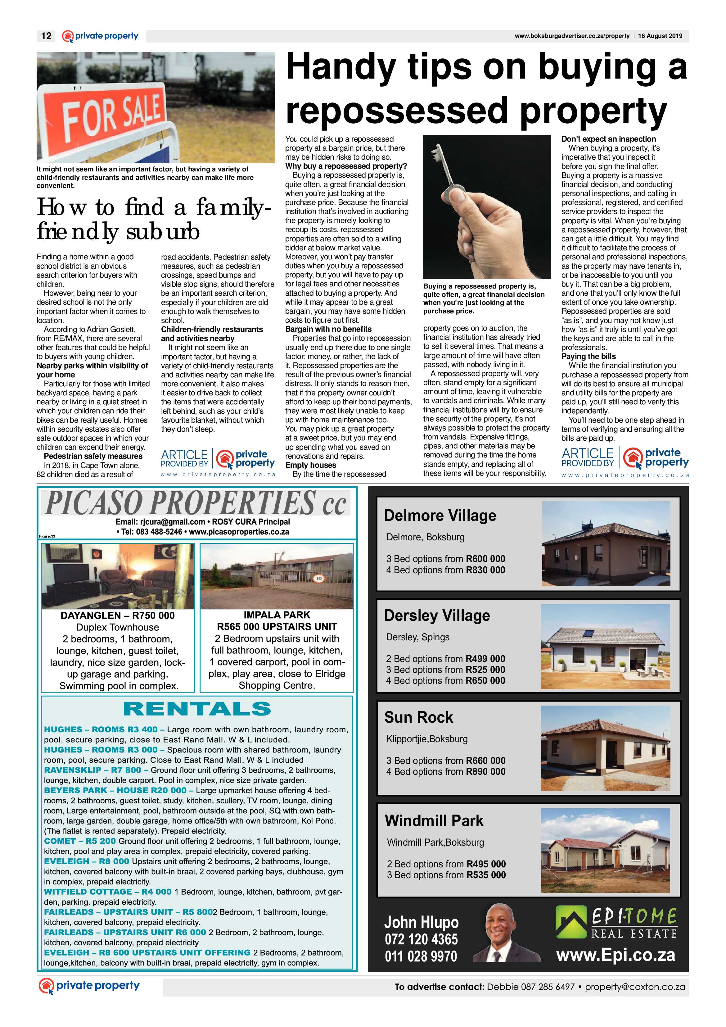 Boksburg Advertiser 13 August 2019 page 12
