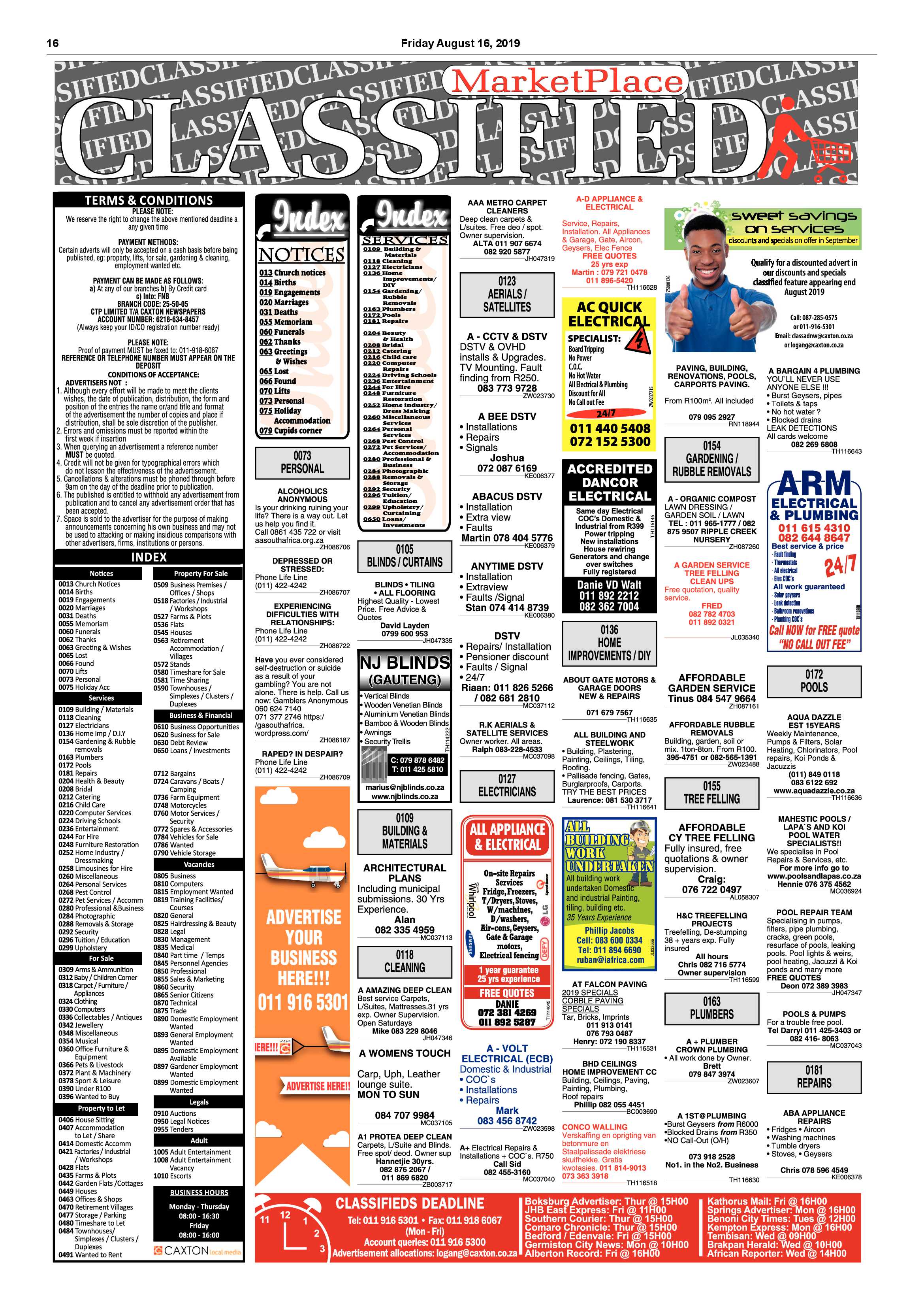 Boksburg Advertiser 13 August 2019 page 16