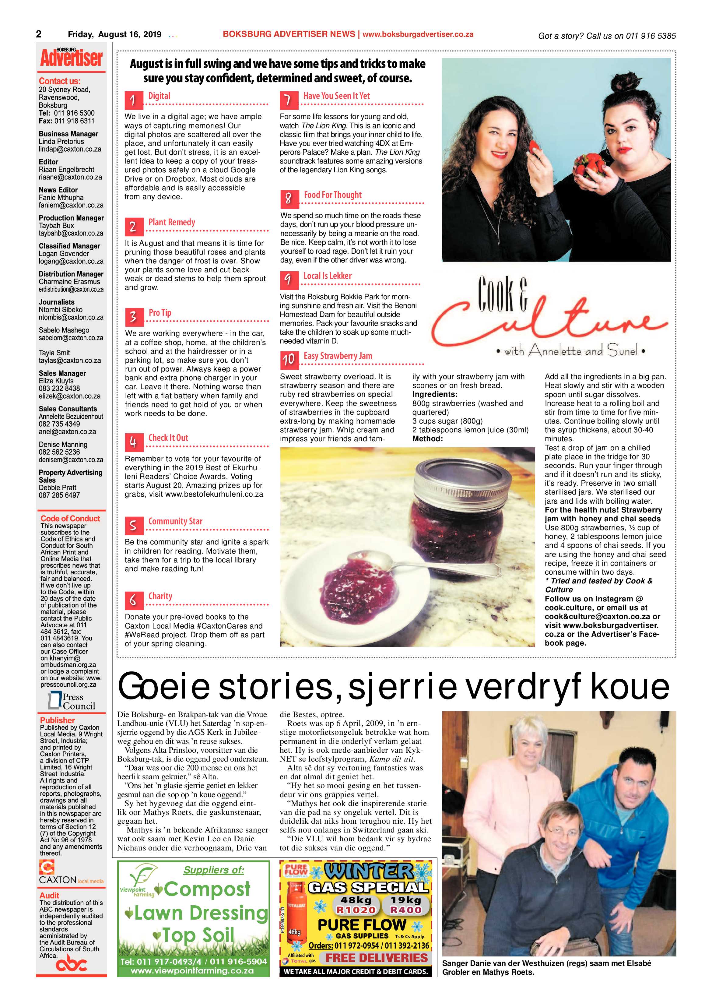 Boksburg Advertiser 13 August 2019 page 2