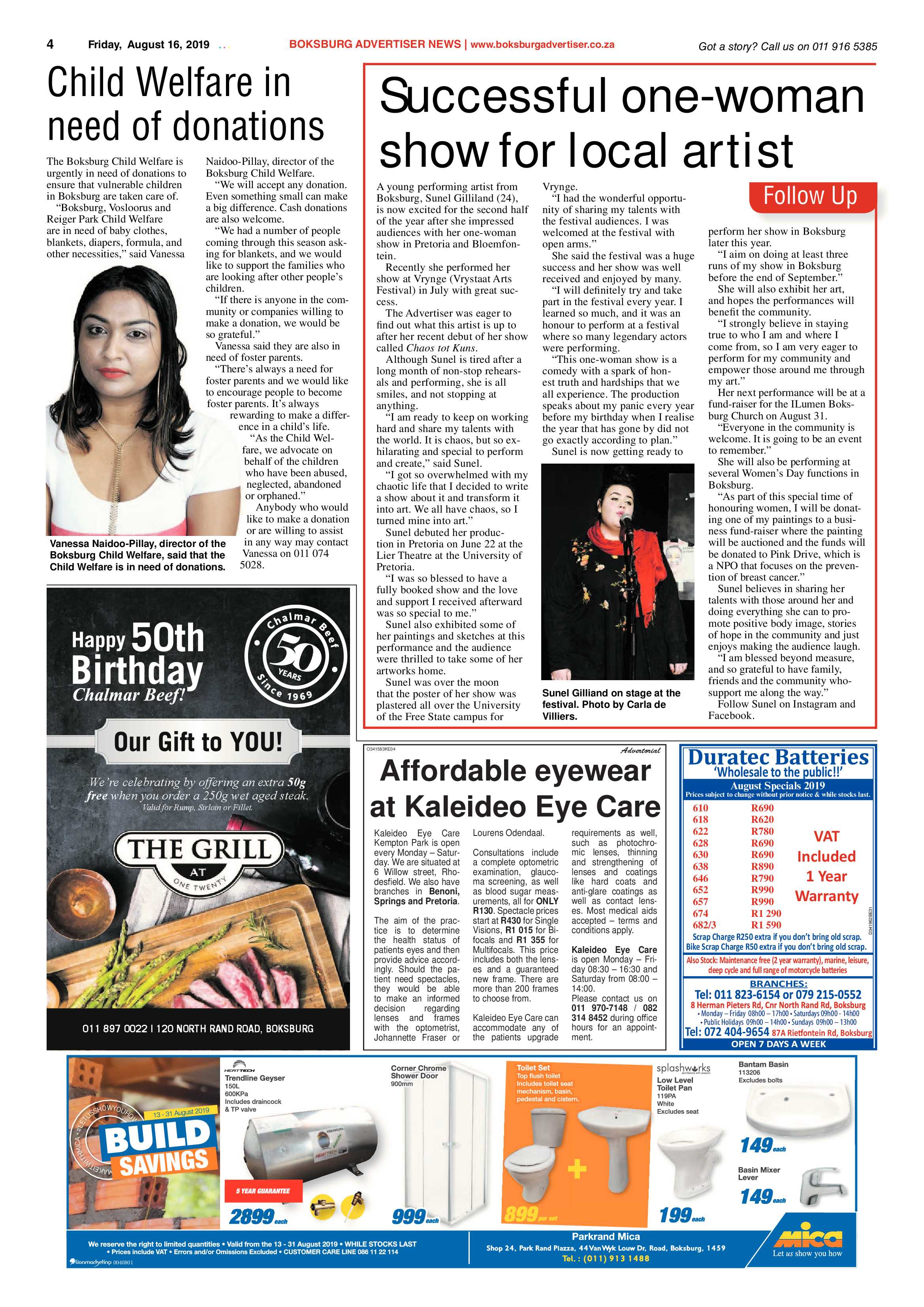 Boksburg Advertiser 13 August 2019 page 4