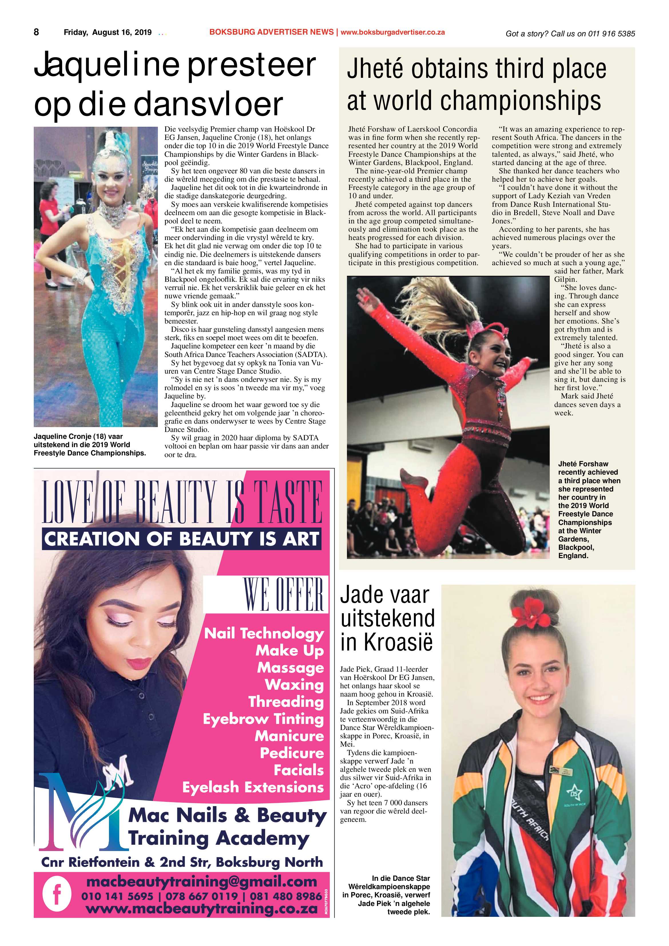 Boksburg Advertiser 13 August 2019 page 8