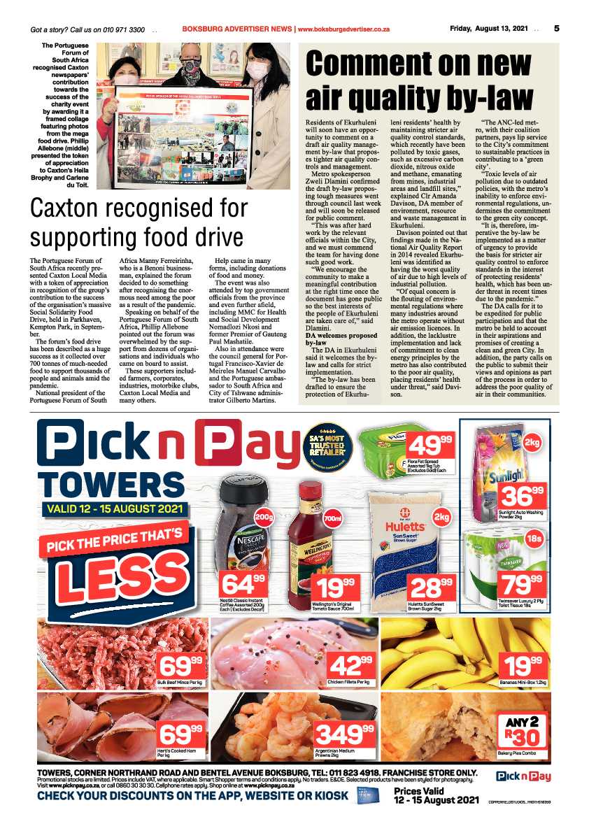 Boksburg Advertiser 13 August 2021 page 5