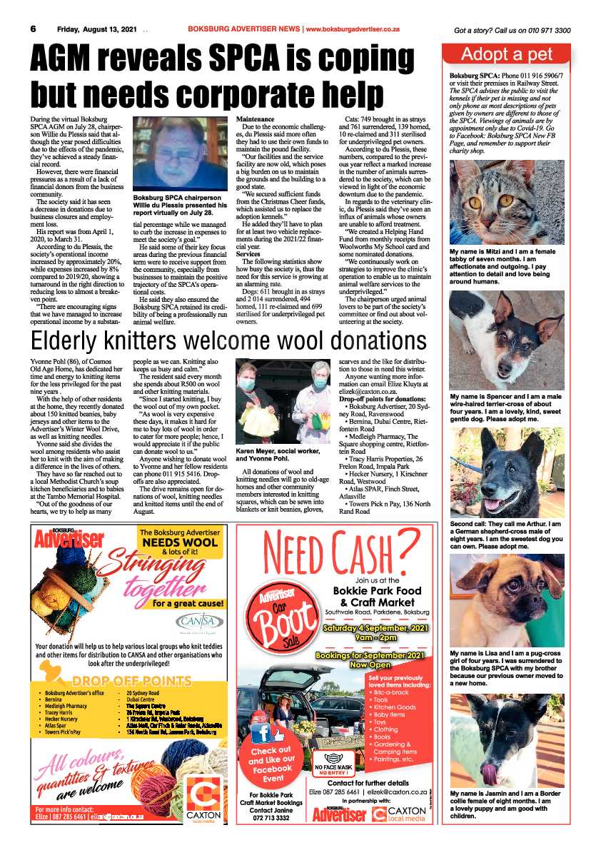 Boksburg Advertiser 13 August 2021 page 6