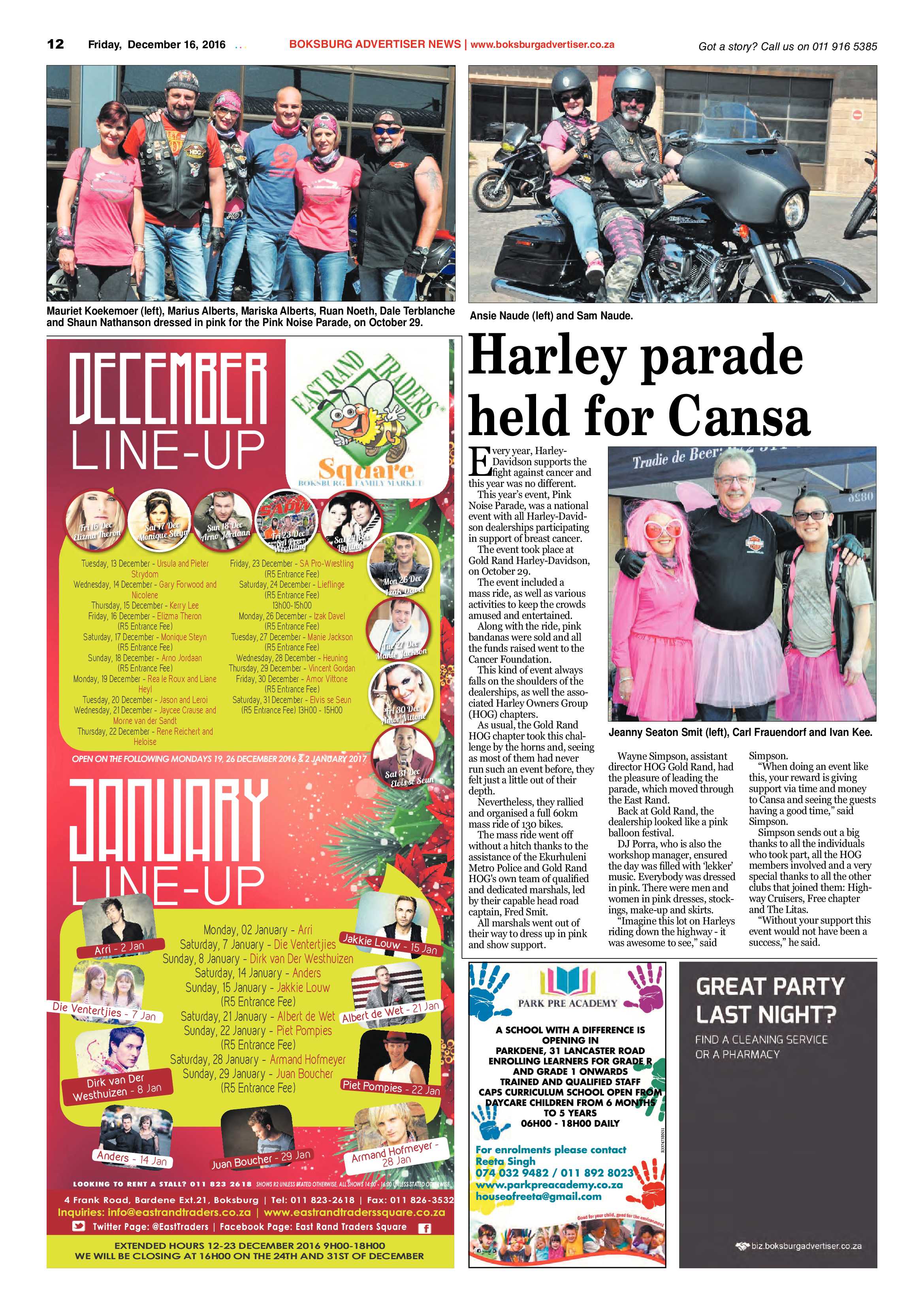 Boksburg Advertiser 13 December 2016 page 12