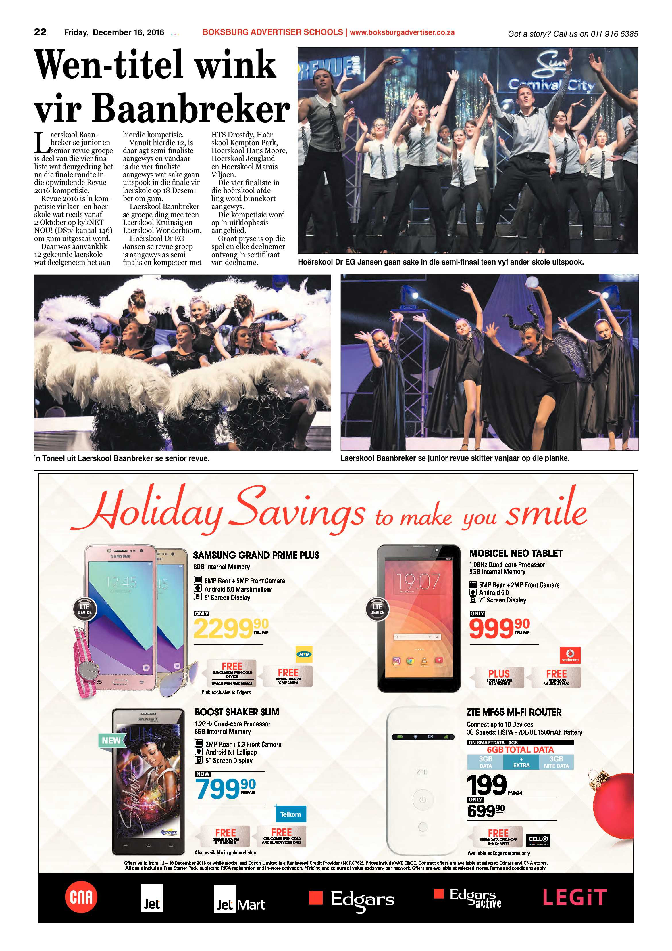 Boksburg Advertiser 13 December 2016 page 22