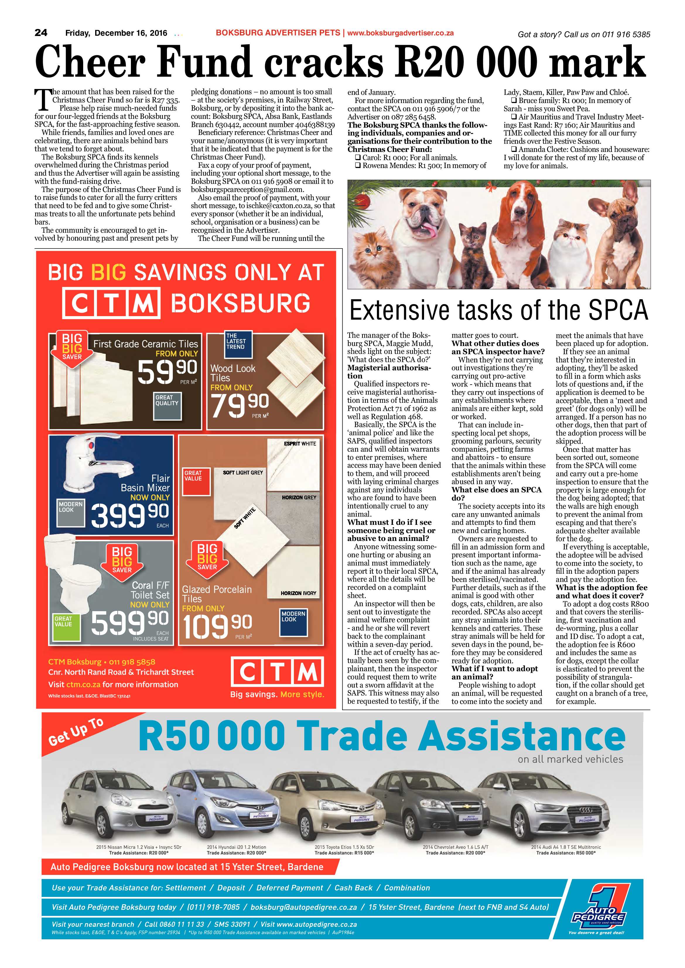 Boksburg Advertiser 13 December 2016 page 24