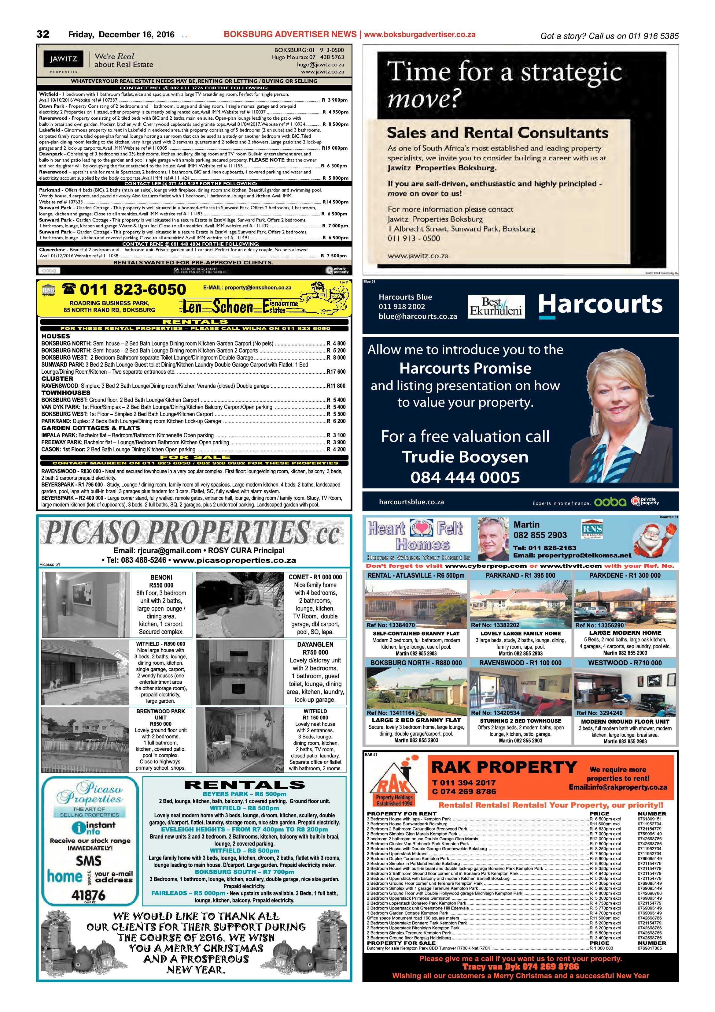 Boksburg Advertiser 13 December 2016 page 32