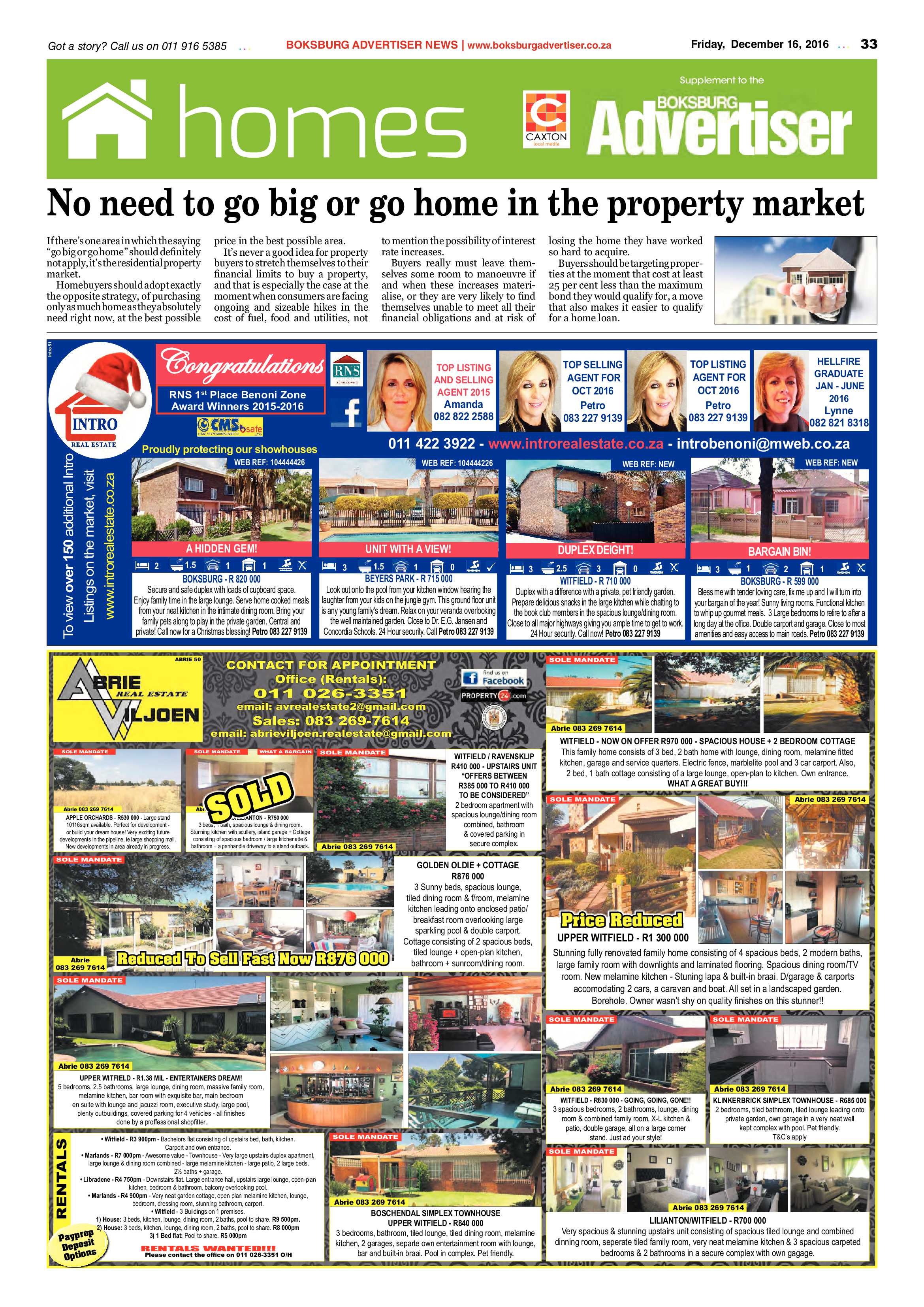 Boksburg Advertiser 13 December 2016 page 33
