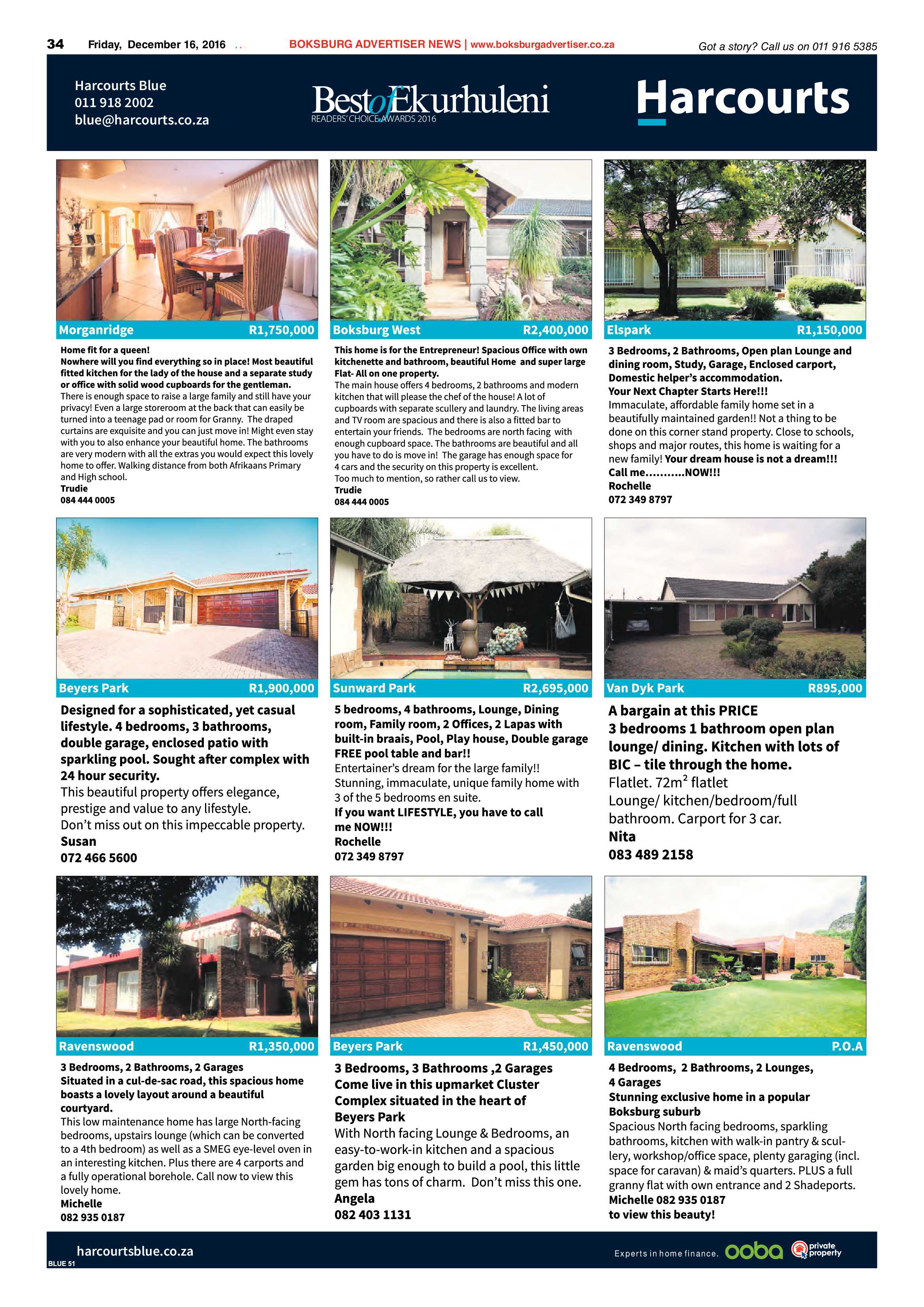 Boksburg Advertiser 13 December 2016 page 34