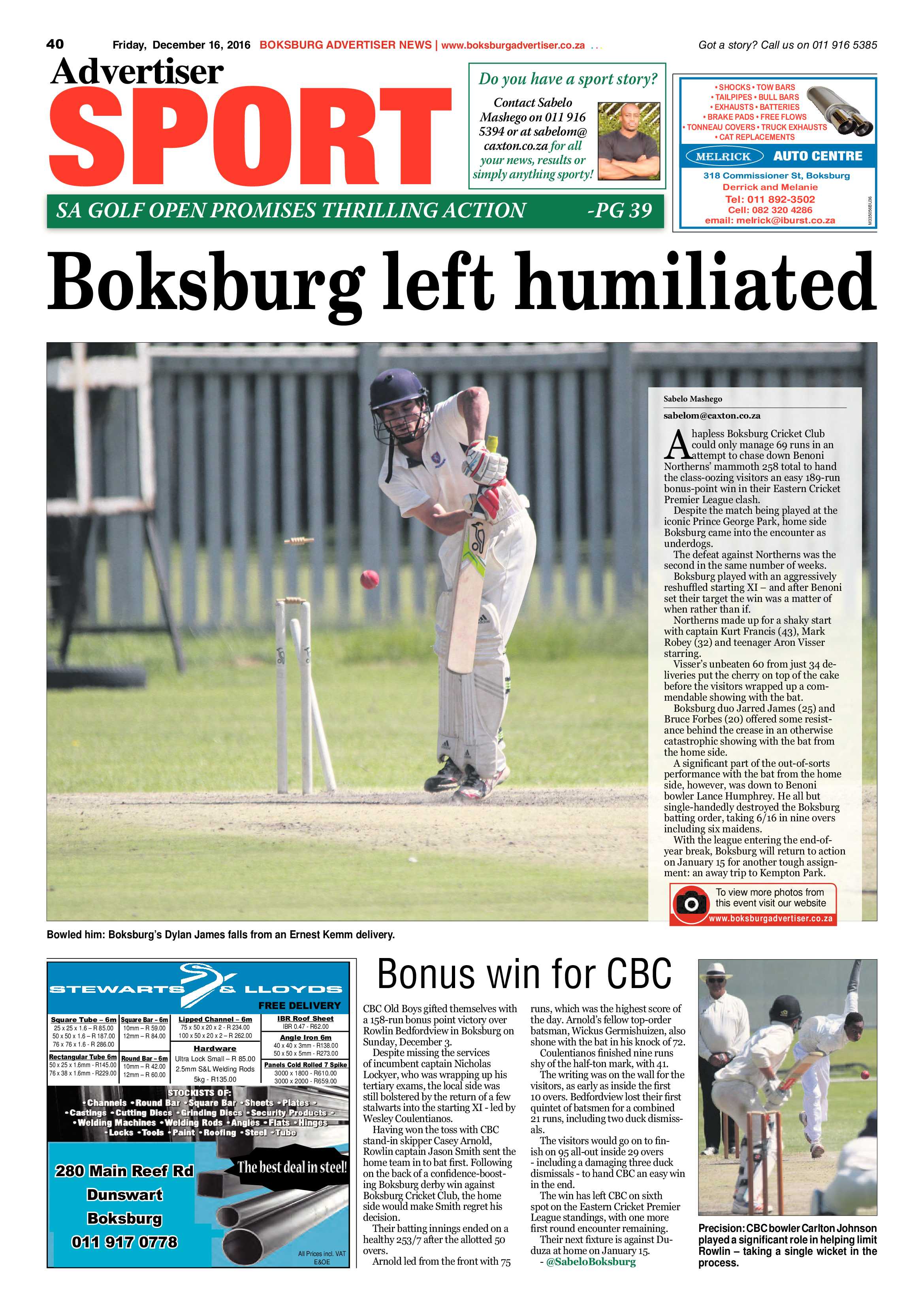 Boksburg Advertiser 13 December 2016 page 40