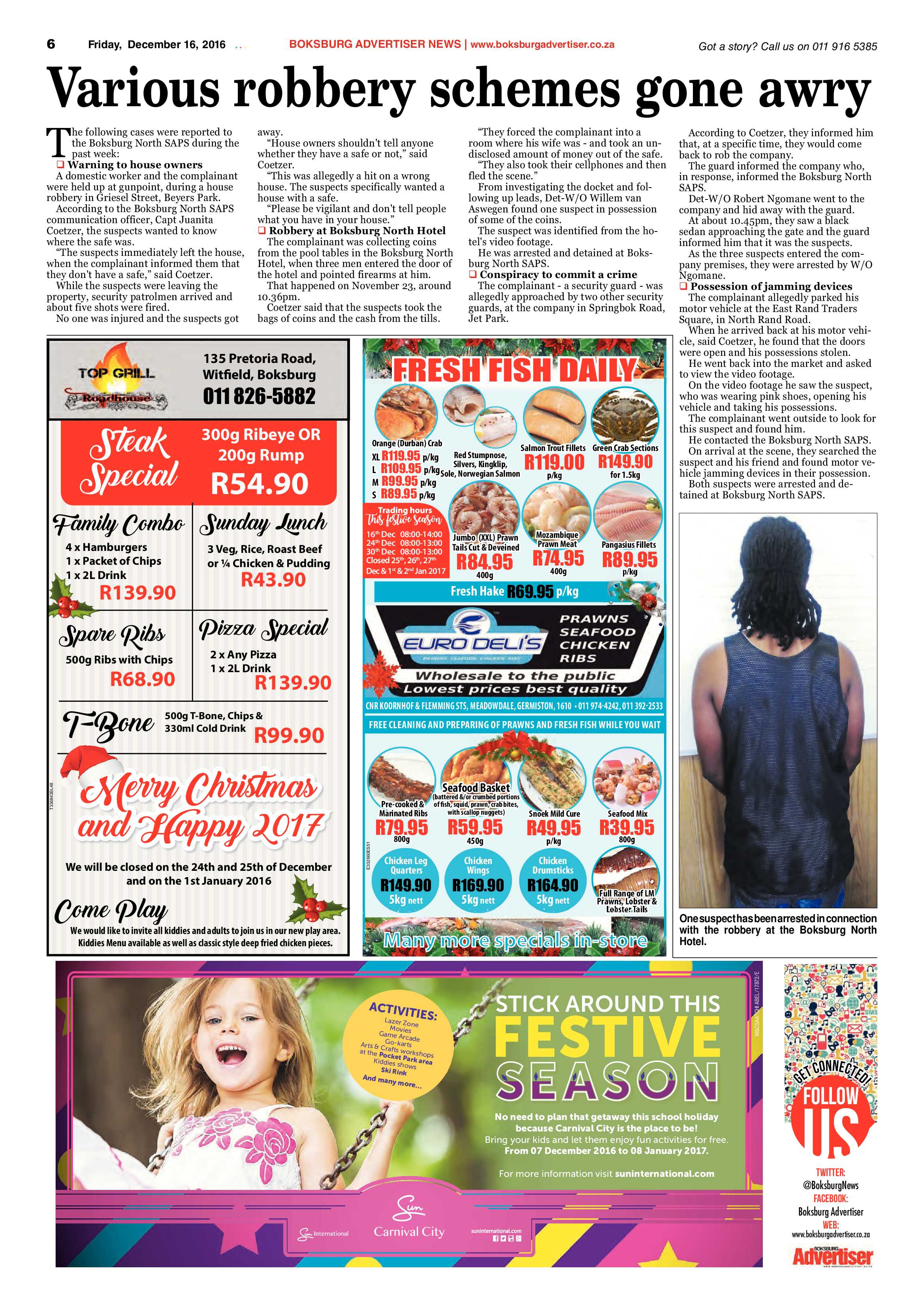 Boksburg Advertiser 13 December 2016 page 6