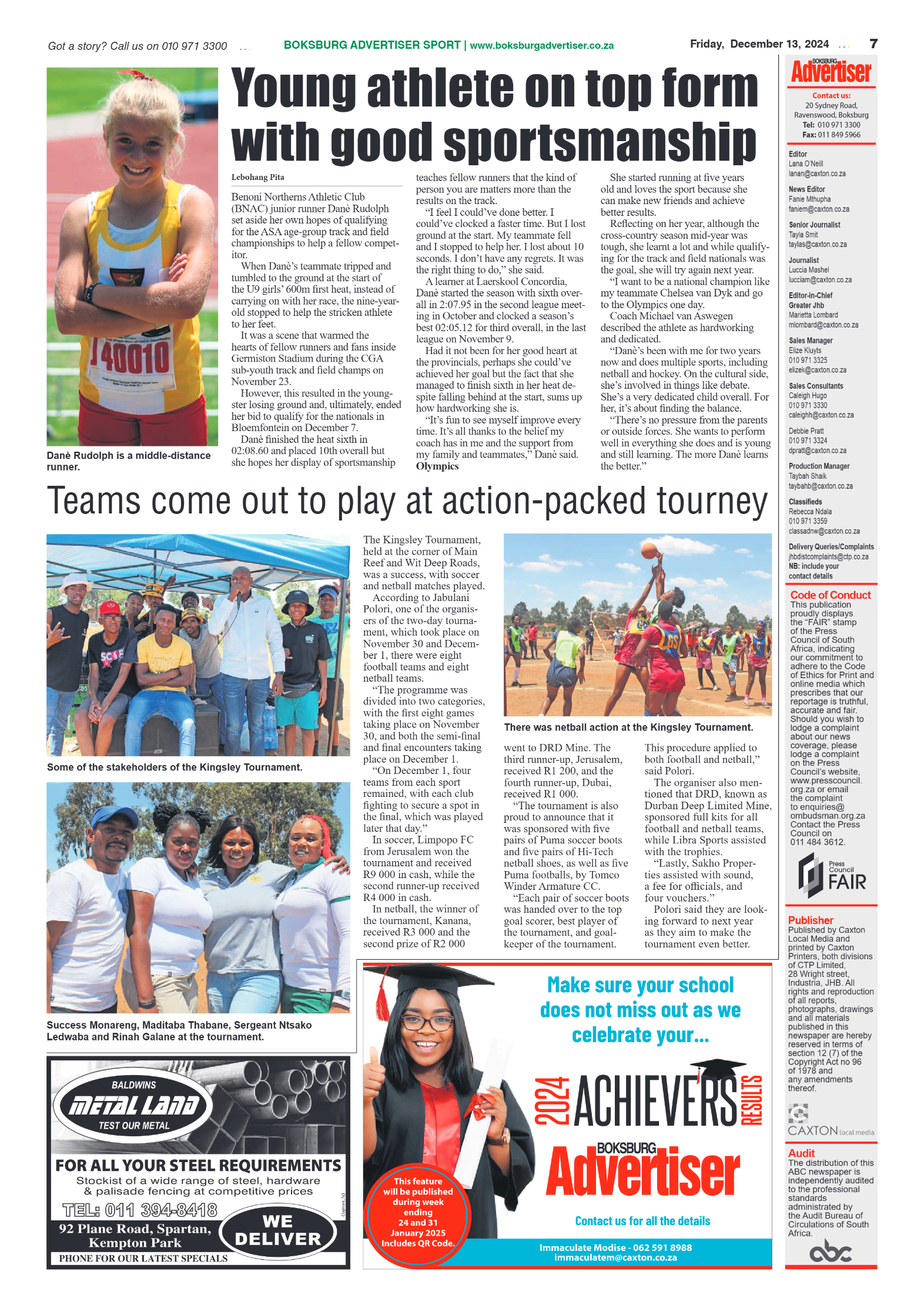 Boksburg Advertiser 13 December 2024 page 7