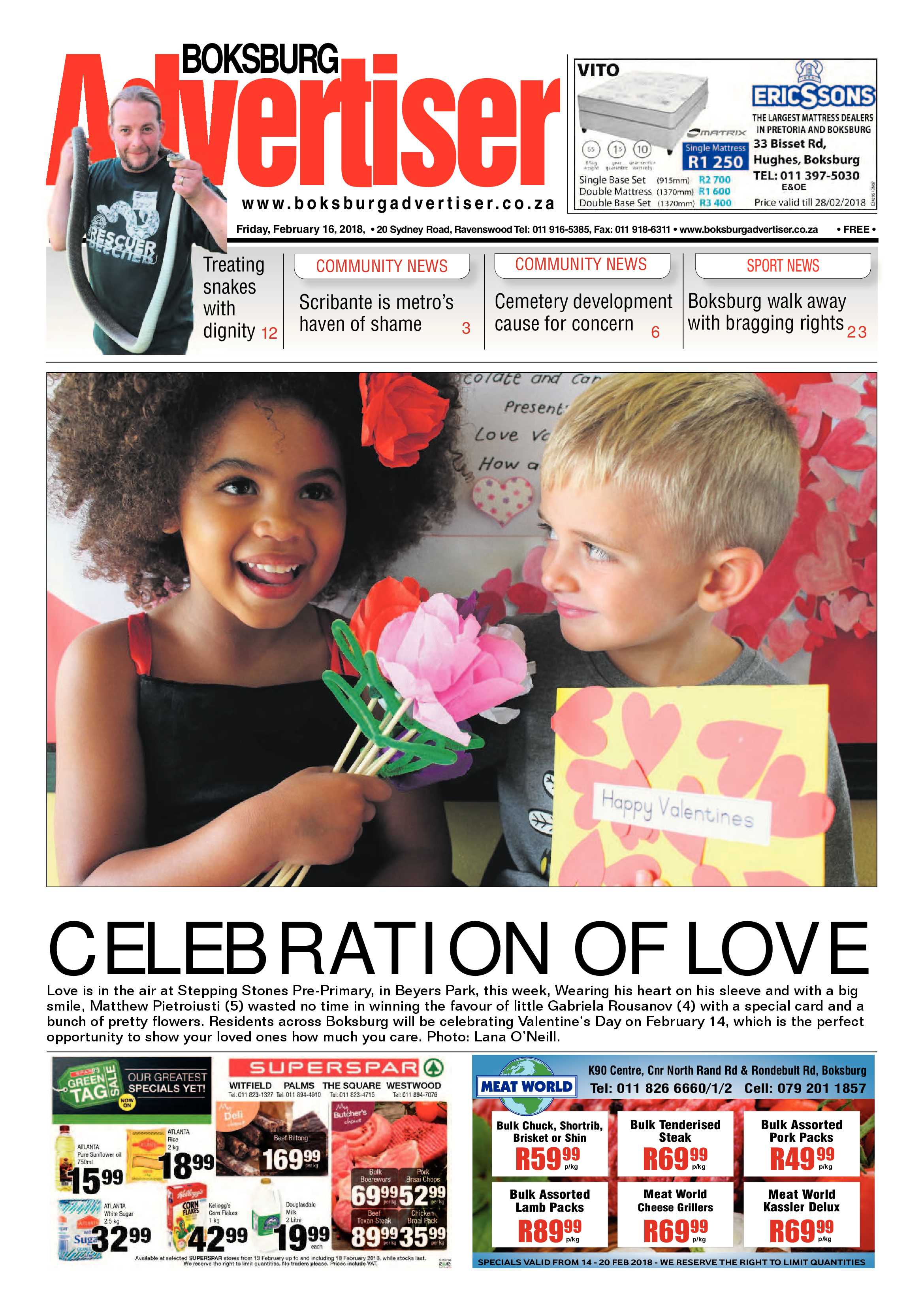 Boksburg Advertiser 13 February 2018 page 1