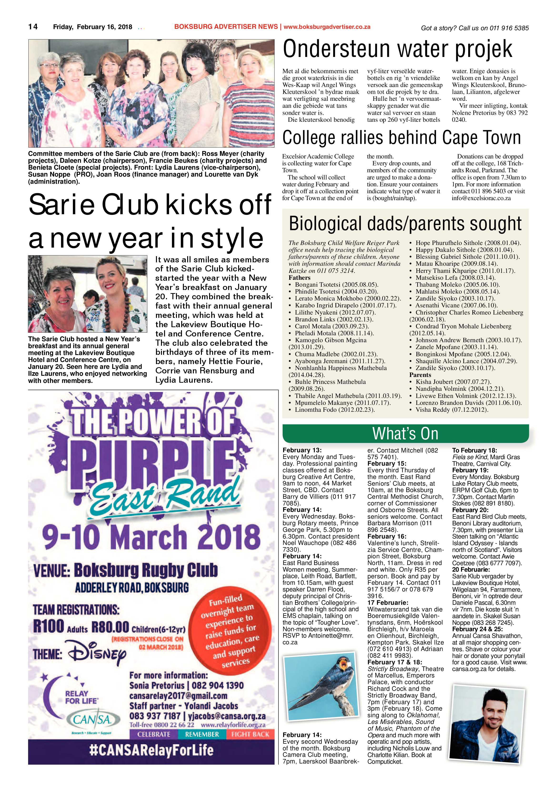 Boksburg Advertiser 13 February 2018 page 14