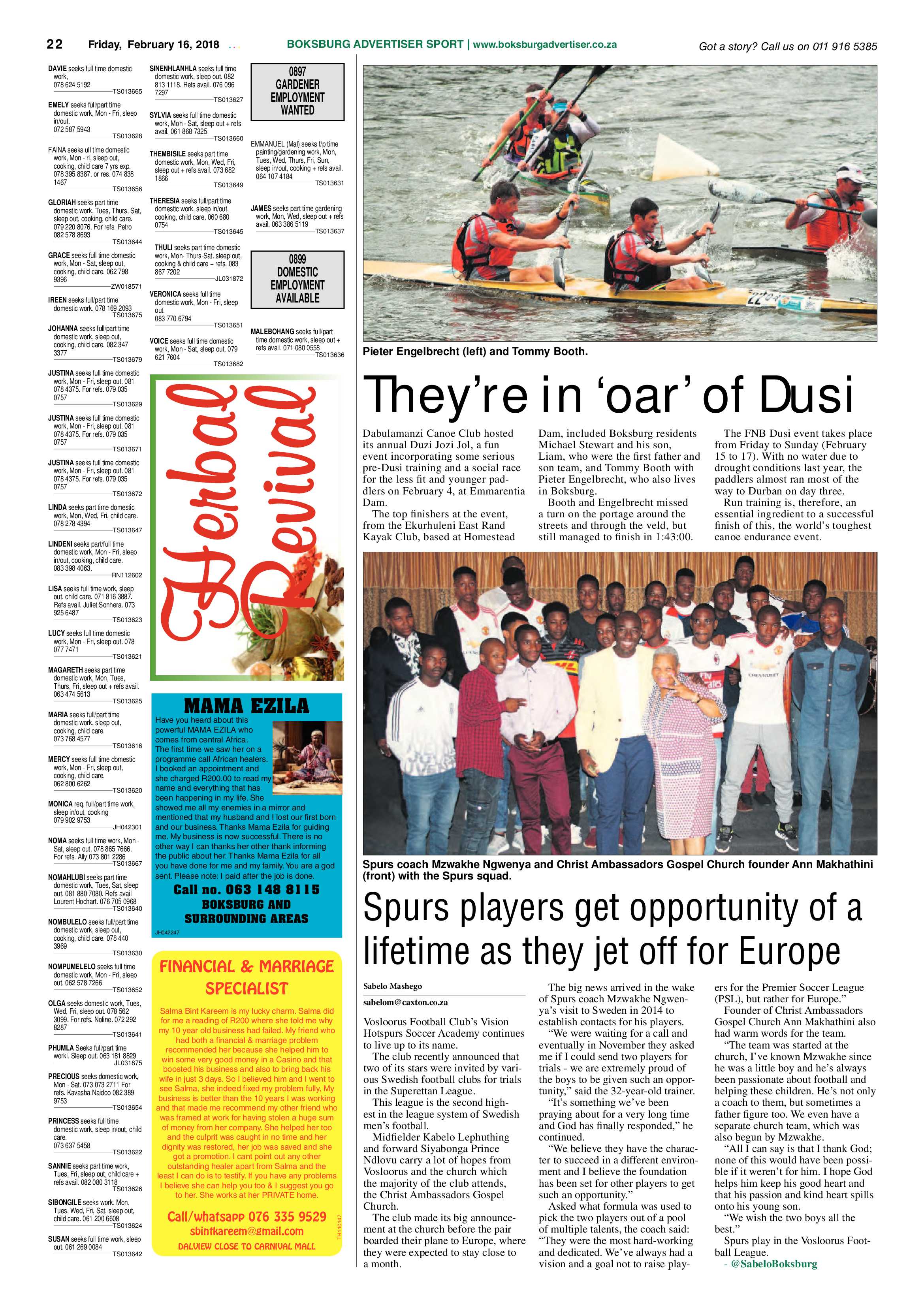 Boksburg Advertiser 13 February 2018 page 22