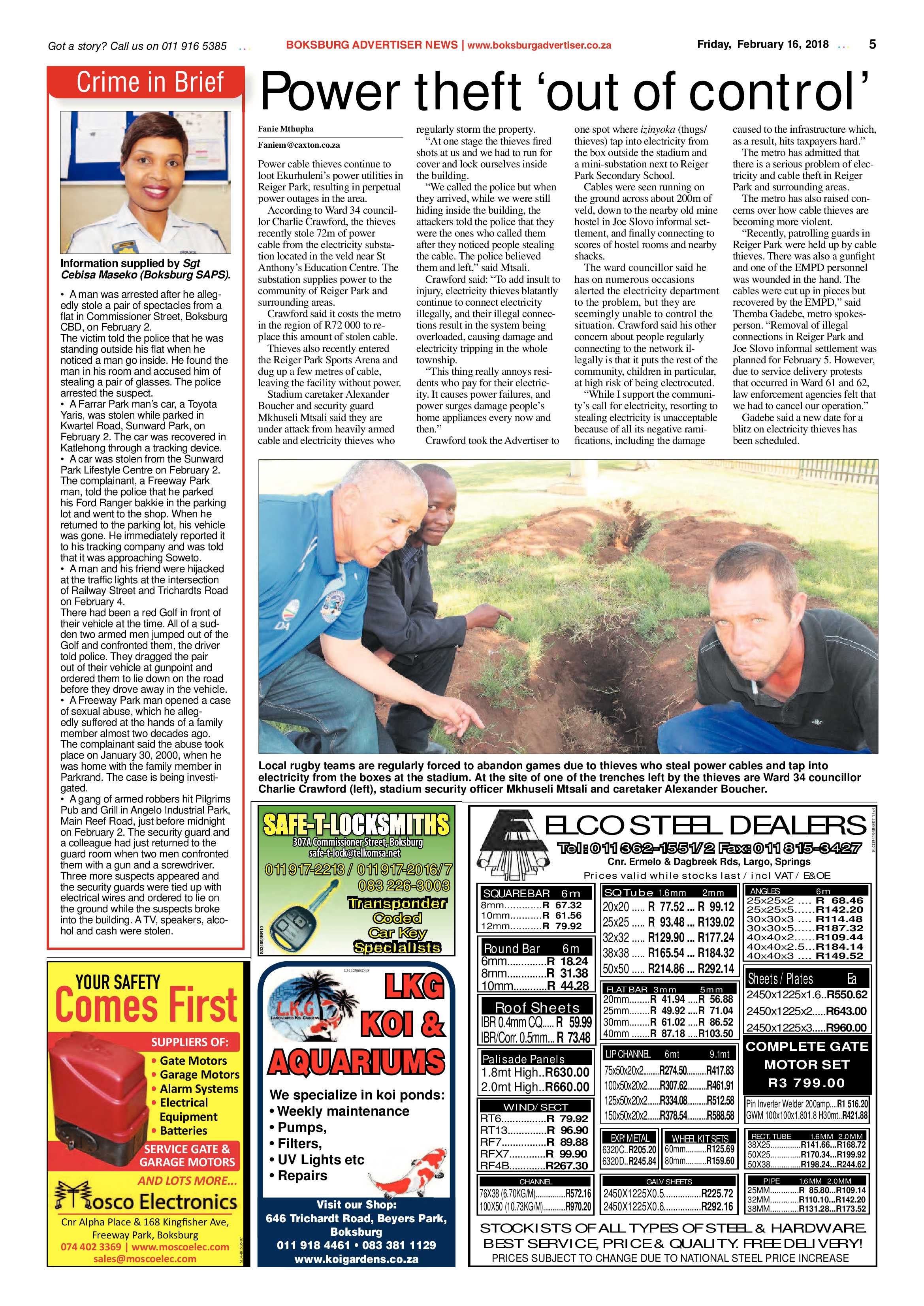 Boksburg Advertiser 13 February 2018 page 5