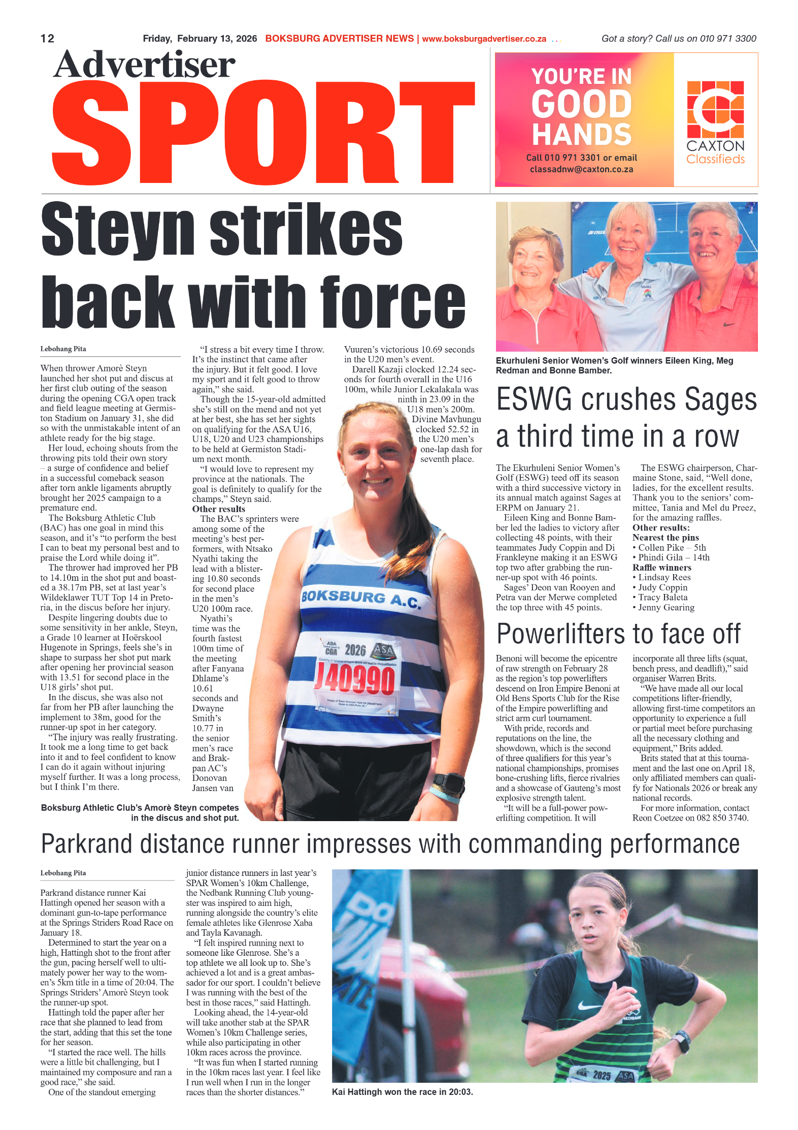 Boksburg Advertiser 13 February 2026 page 14