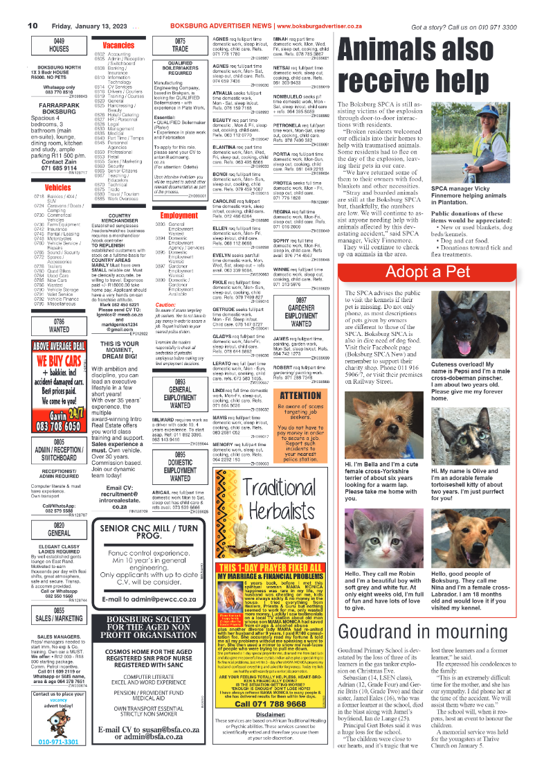 Boksburg Advertiser 13 January 2023 page 10