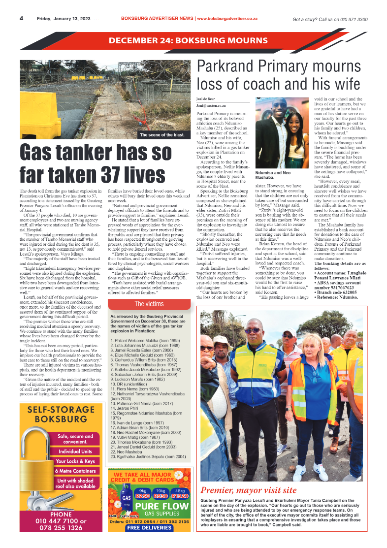 Boksburg Advertiser 13 January 2023 page 4