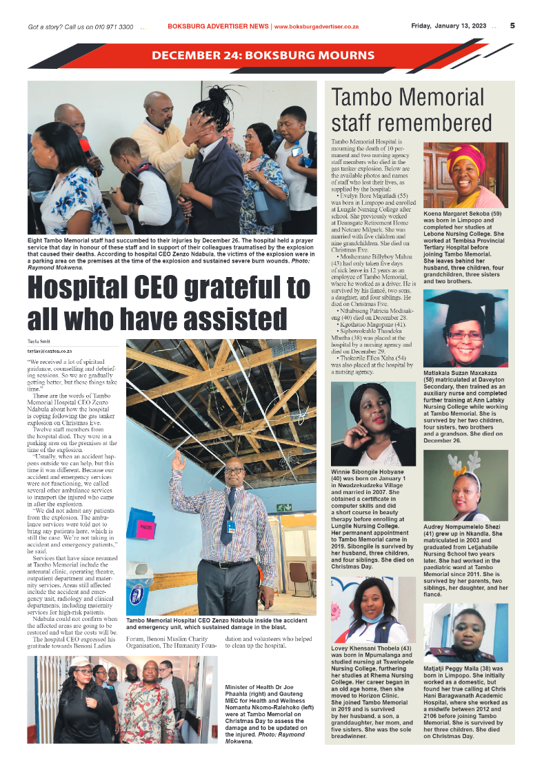 Boksburg Advertiser 13 January 2023 page 5