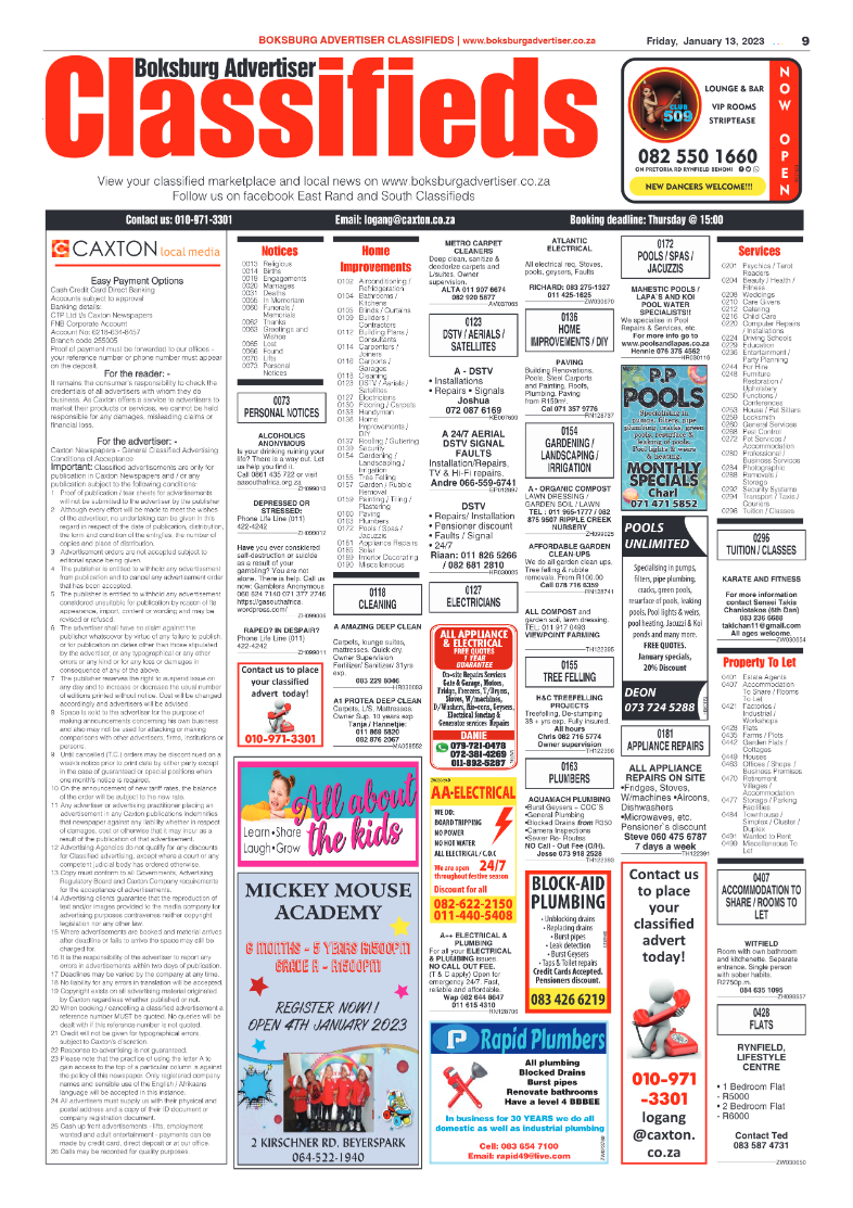 Boksburg Advertiser 13 January 2023 page 9
