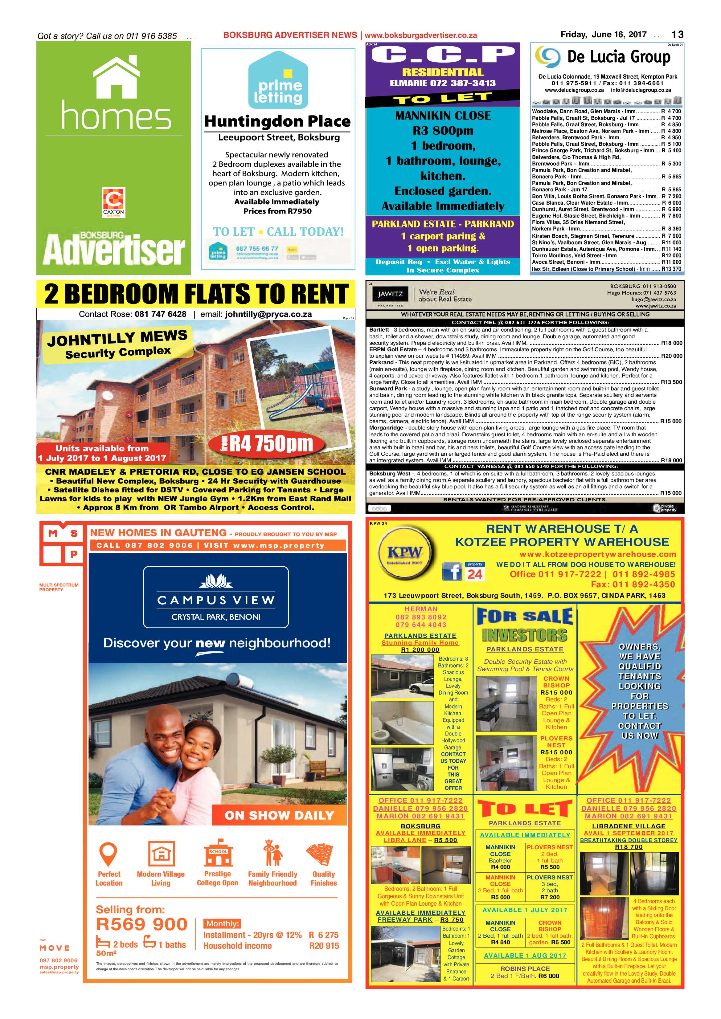 Boksburg Advertiser 13 June 2017 page 13