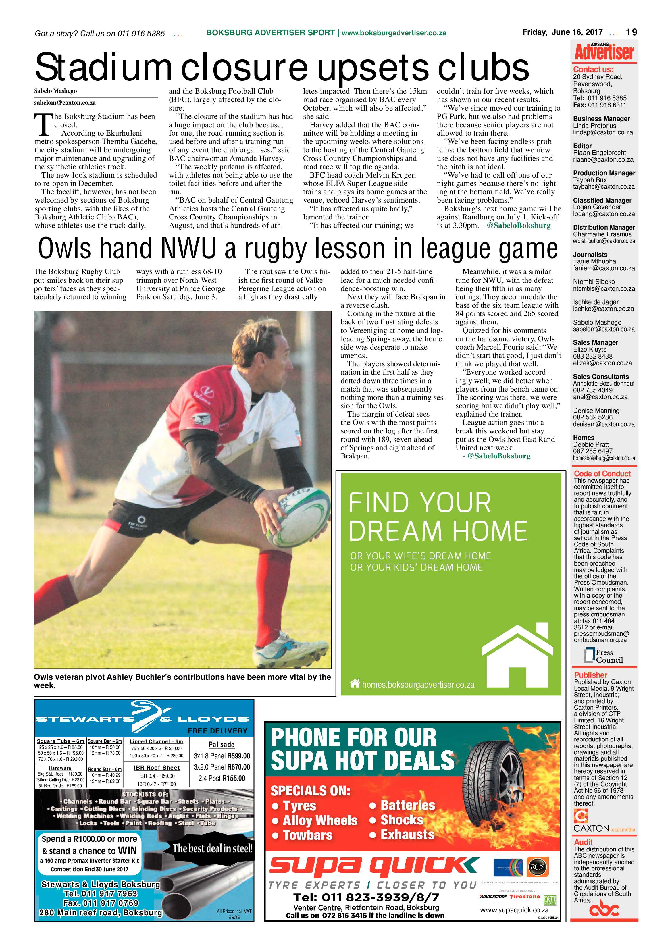 Boksburg Advertiser 13 June 2017 page 19