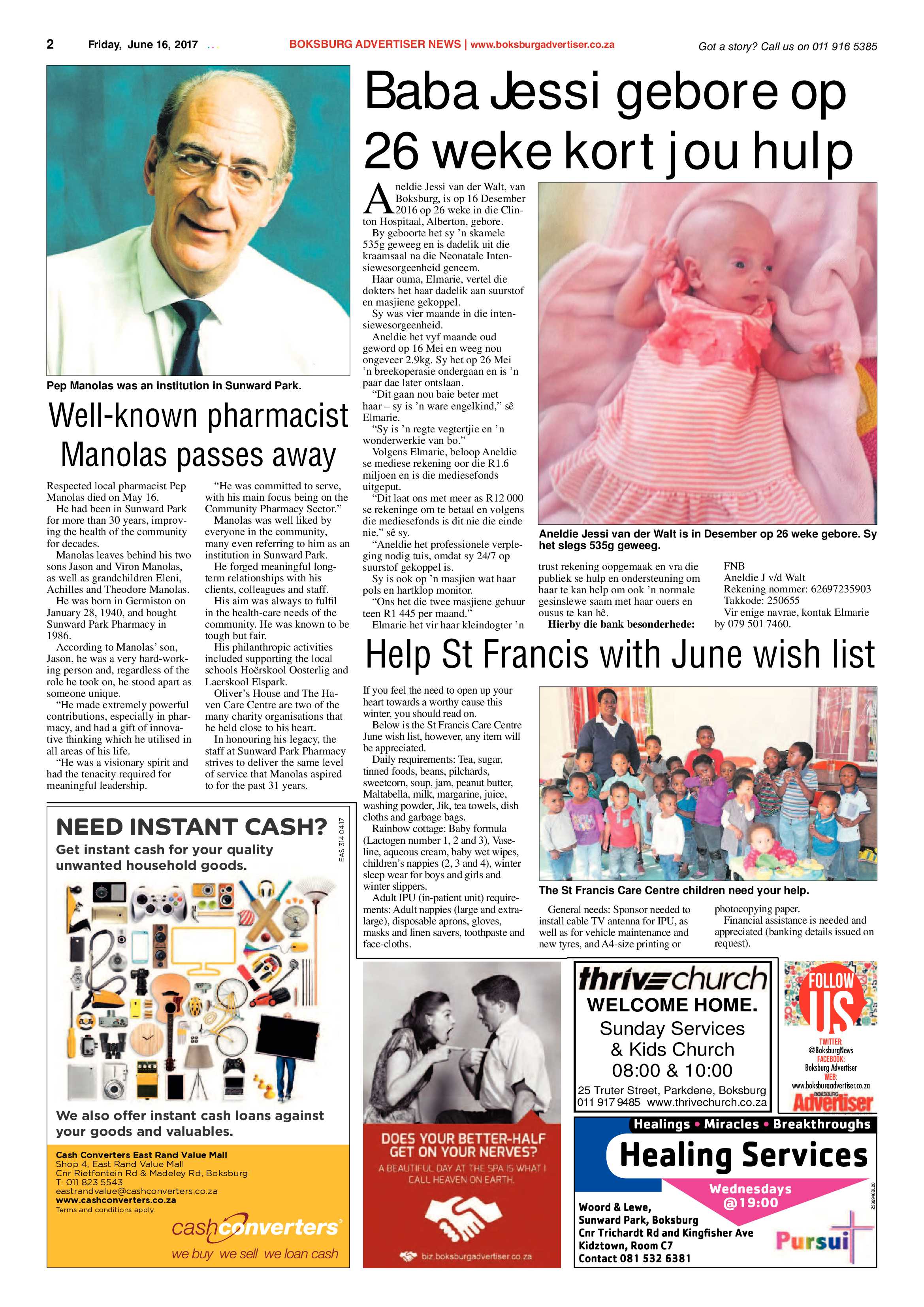 Boksburg Advertiser 13 June 2017 page 2