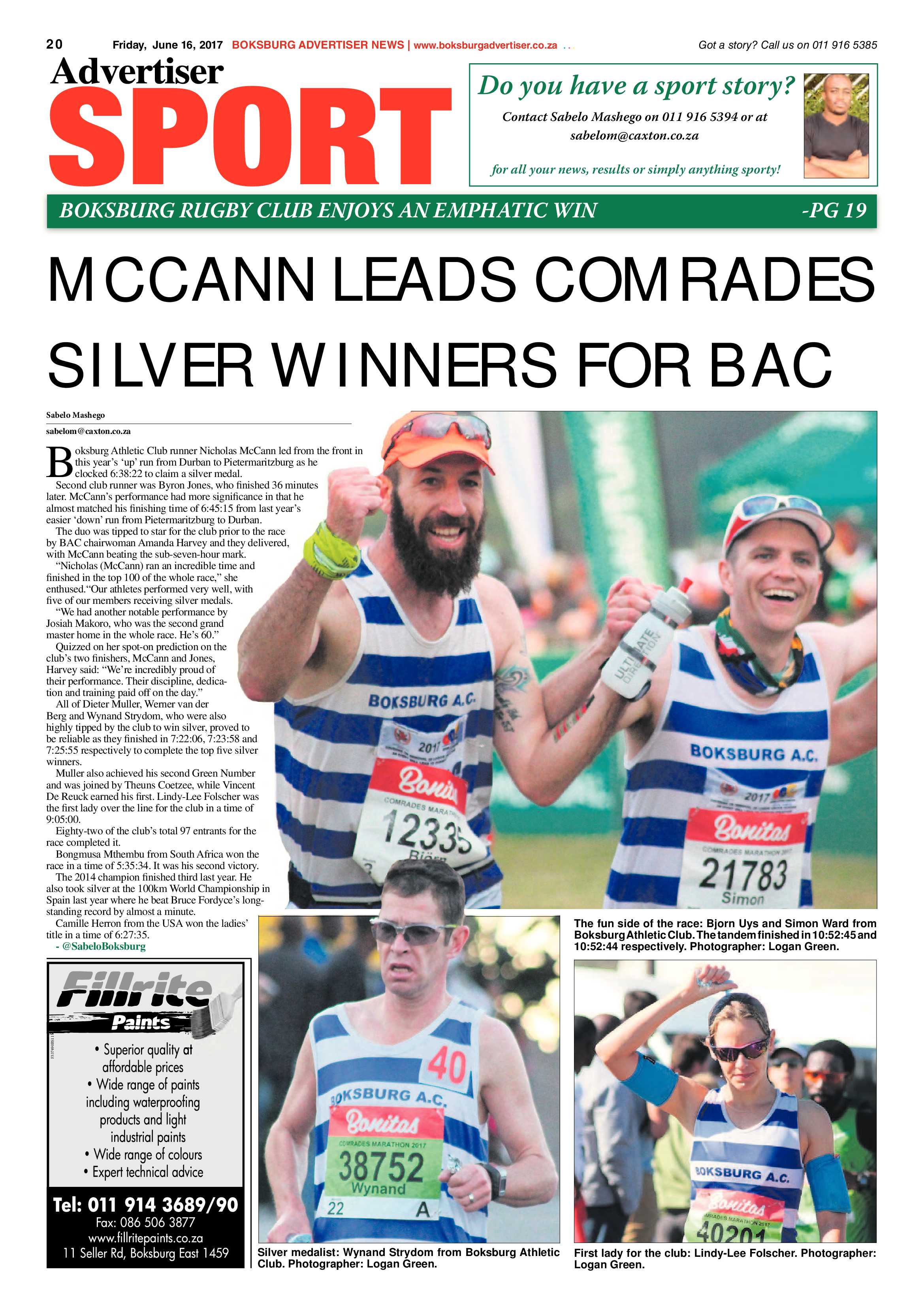 Boksburg Advertiser 13 June 2017 page 20