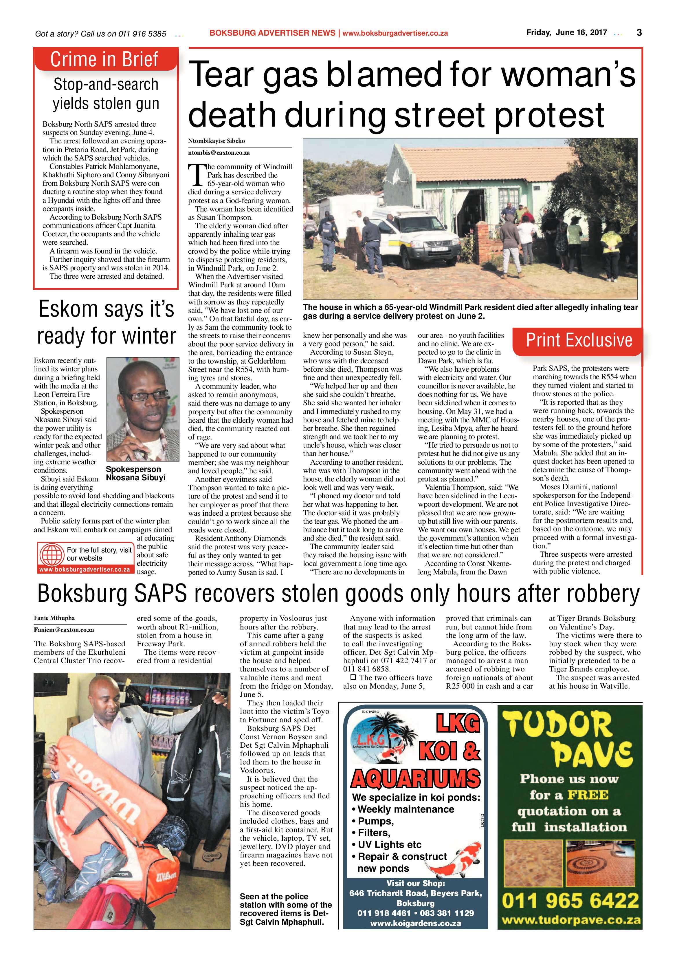 Boksburg Advertiser 13 June 2017 page 3