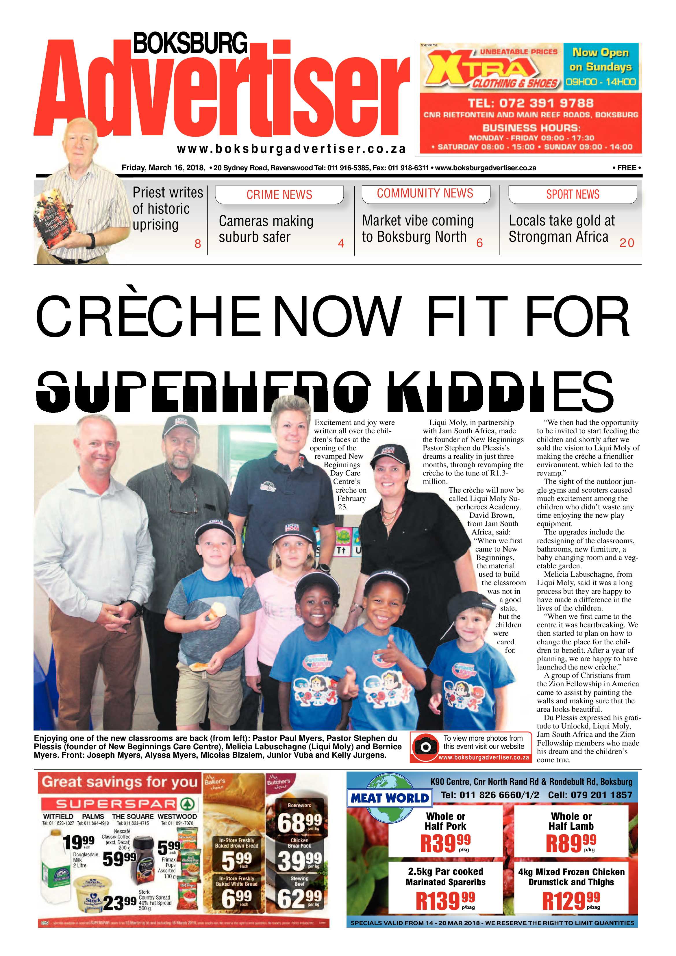 Boksburg Advertiser 13 March 2018 page 1