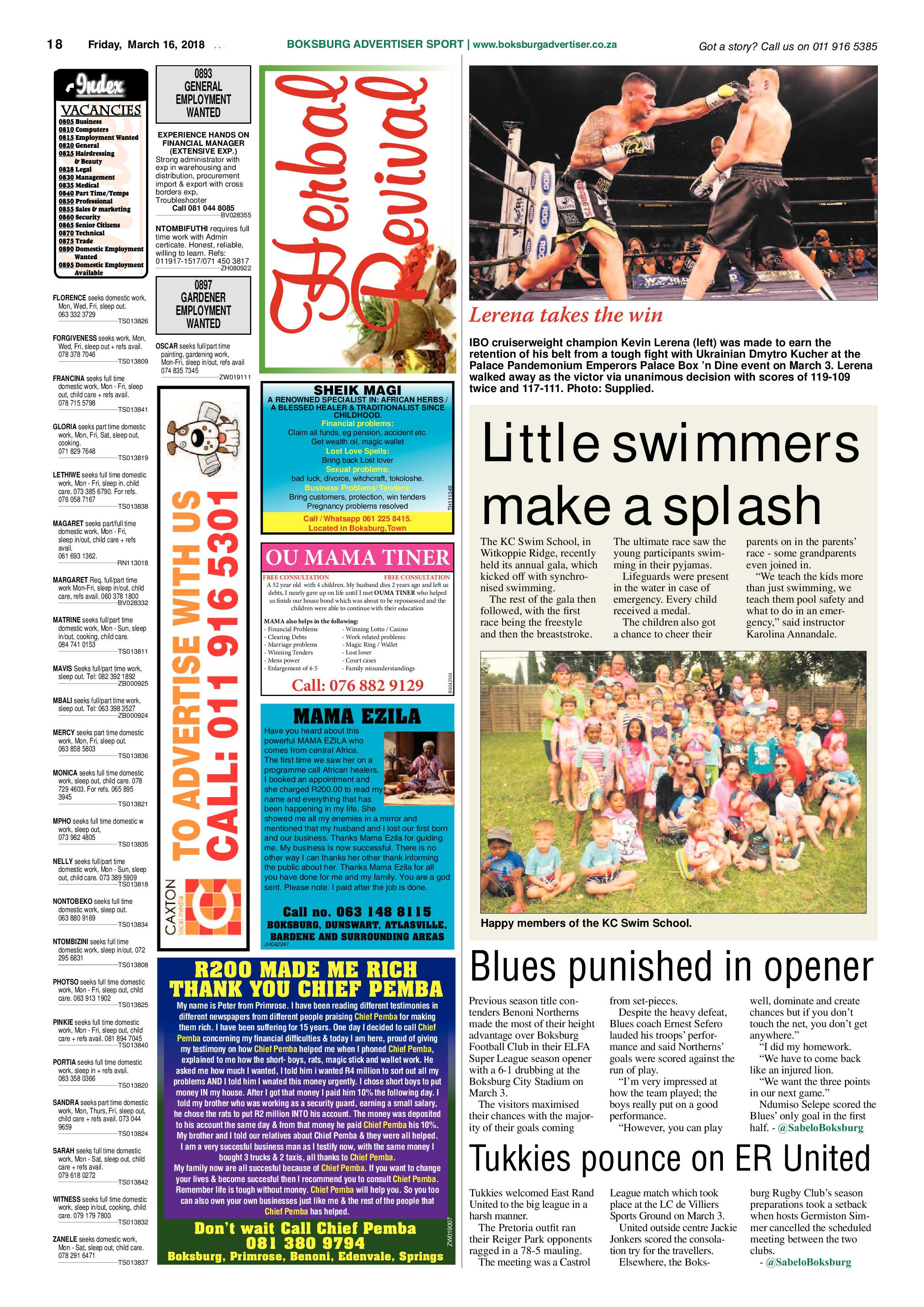Boksburg Advertiser 13 March 2018 page 18