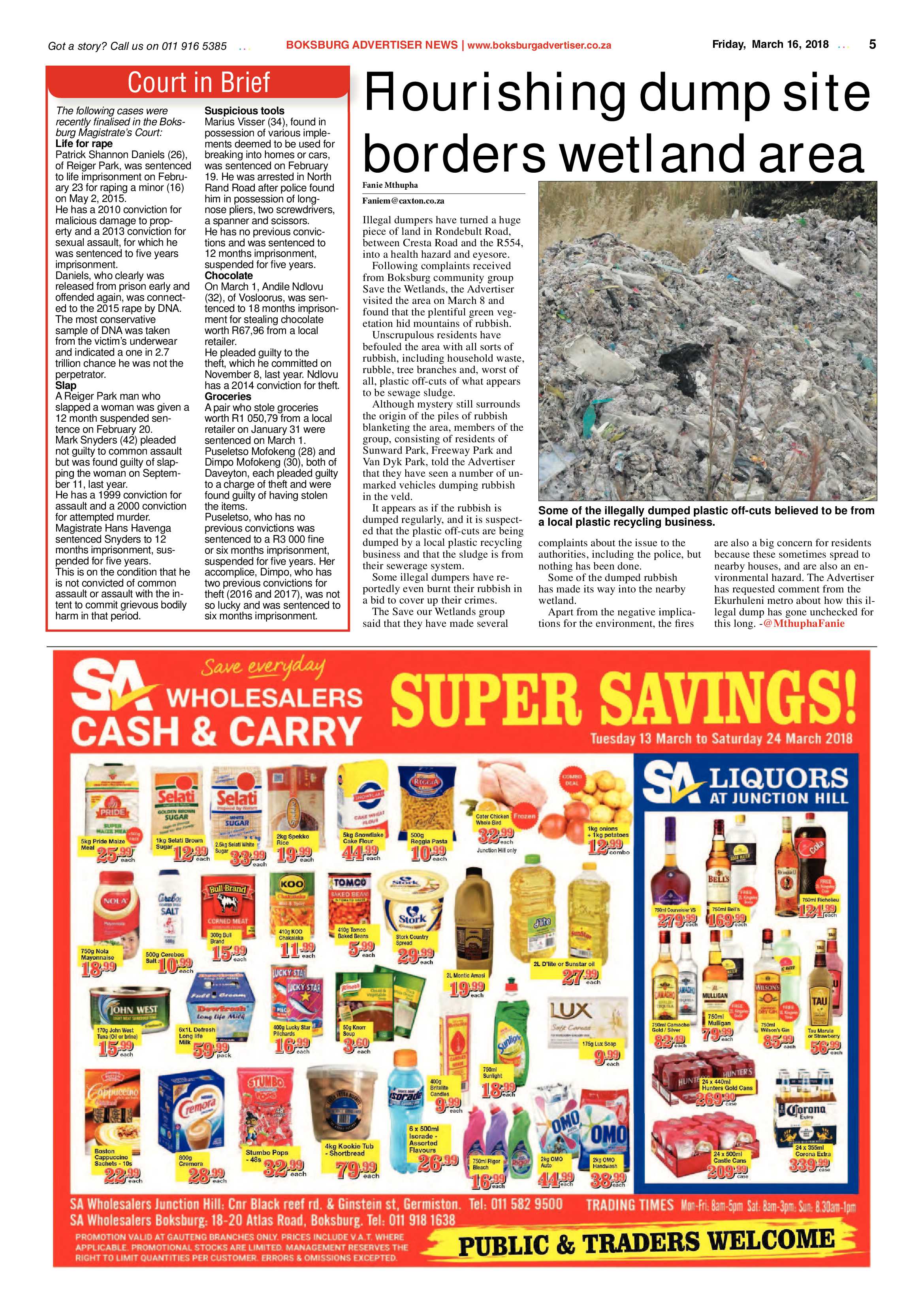Boksburg Advertiser 13 March 2018 page 5