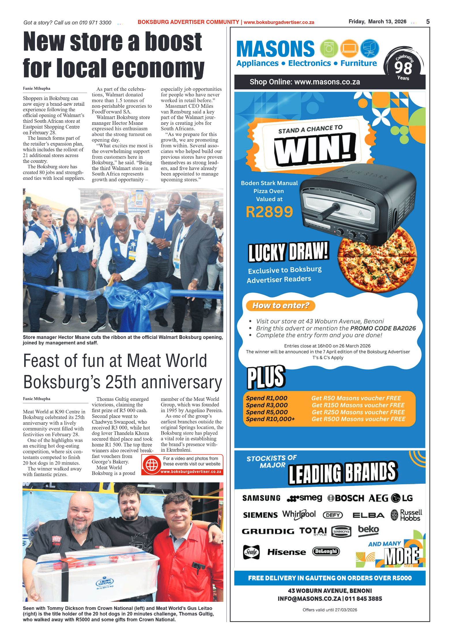 Boksburg Advertiser 13 March 2026 page 7