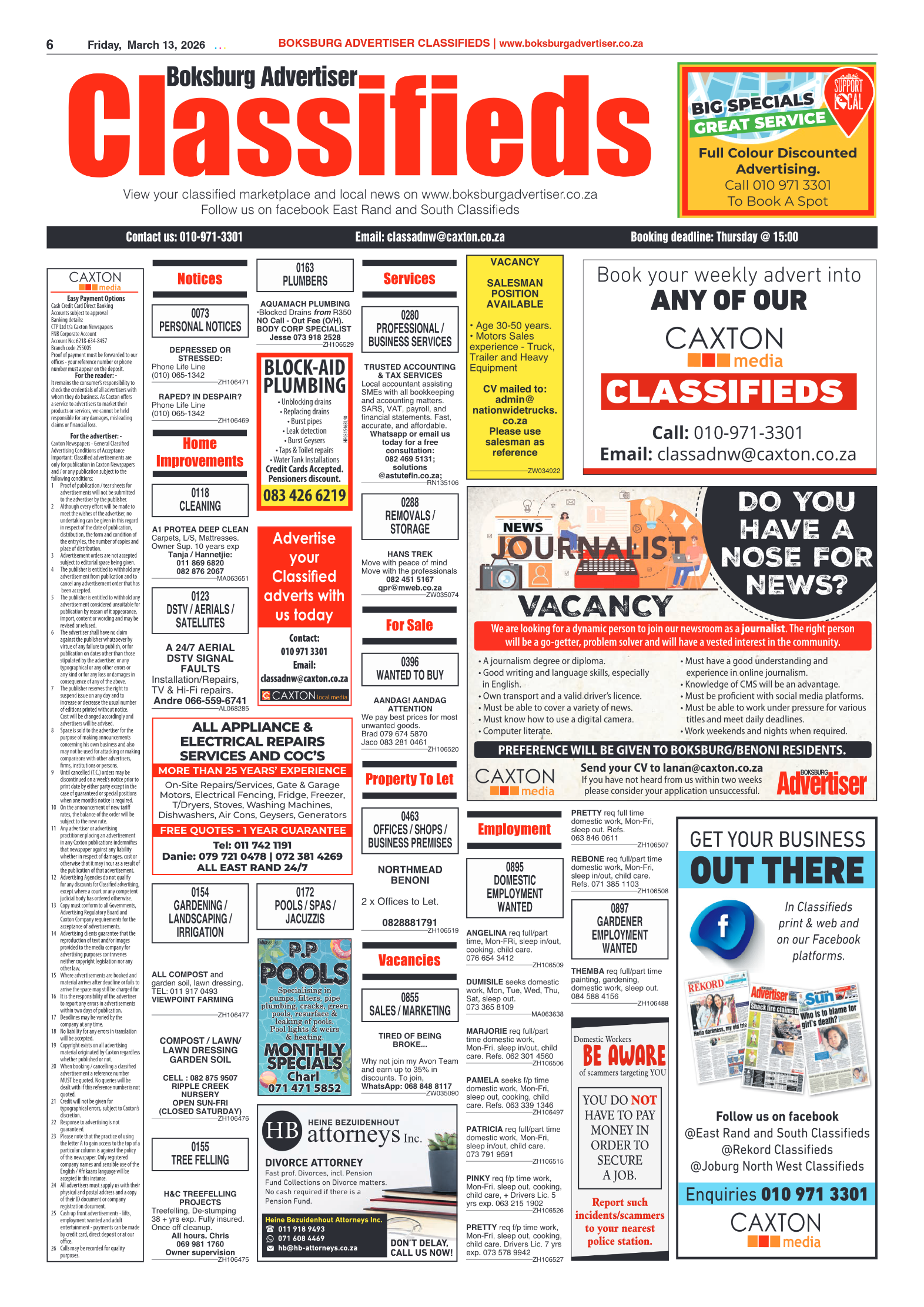 Boksburg Advertiser 13 March 2026 page 8