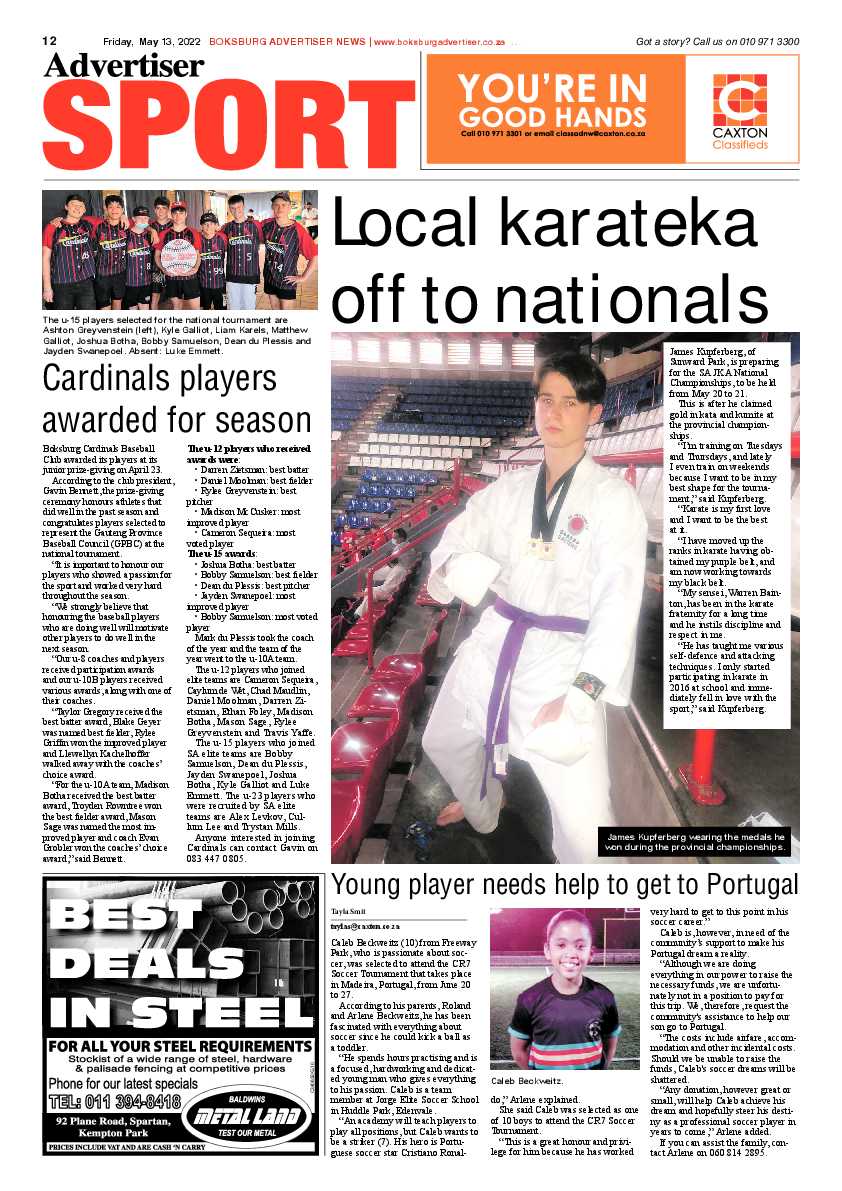 Boksburg Advertiser 13 May 2022 page 12