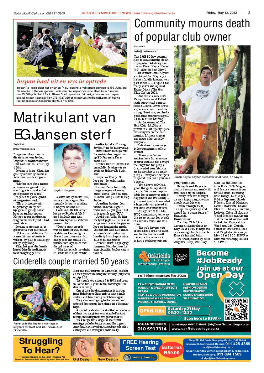 Boksburg Advertiser 13 May 2022 page 3