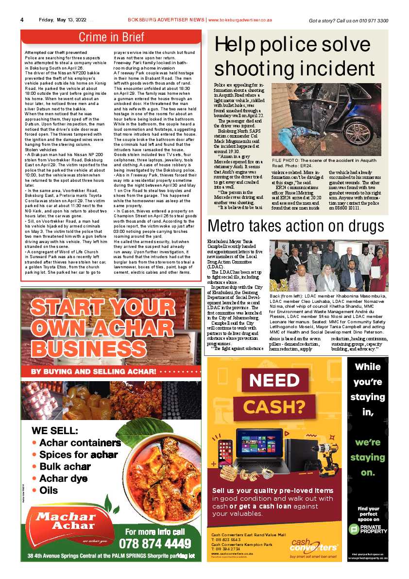 Boksburg Advertiser 13 May 2022 page 4