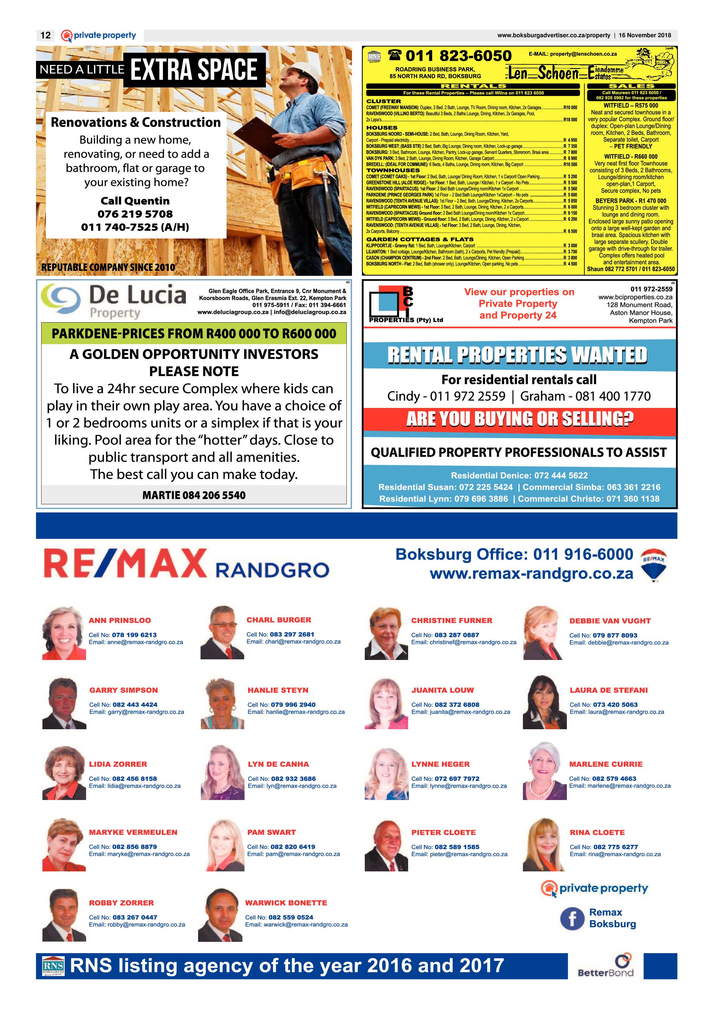 Boksburg Advertiser 13 November 2018 page 12