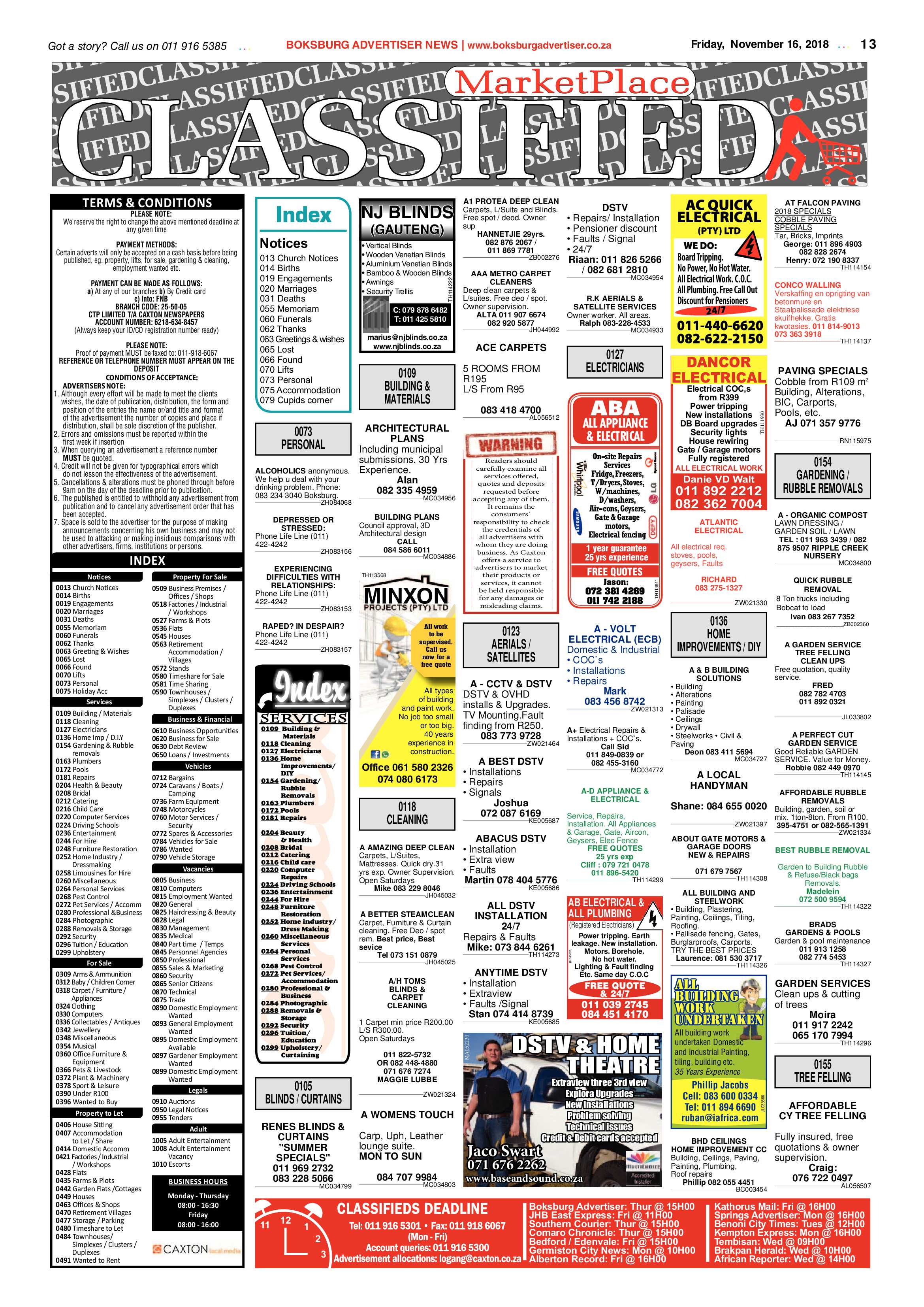 Boksburg Advertiser 13 November 2018 page 13