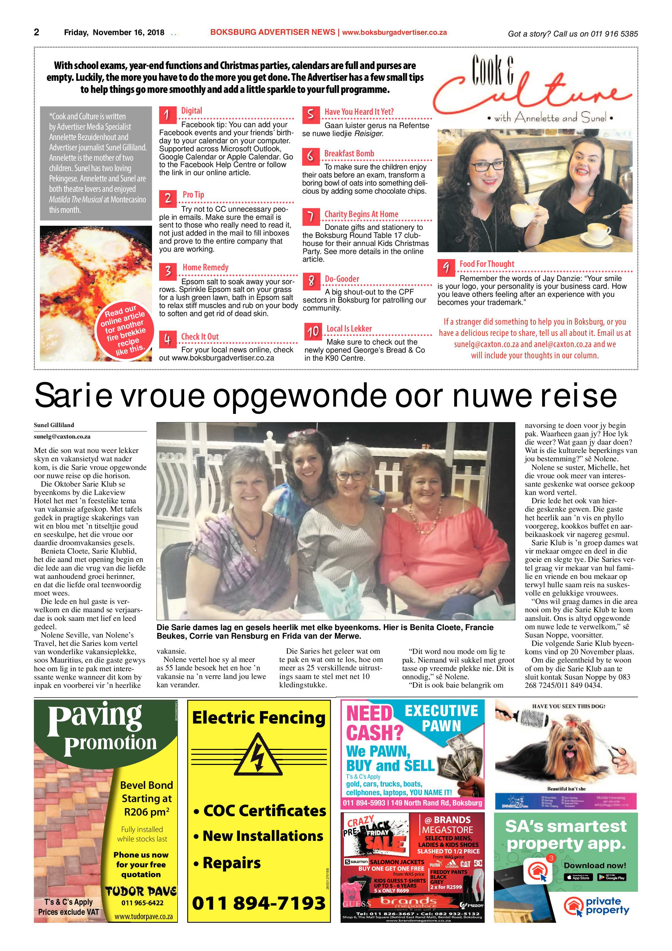 Boksburg Advertiser 13 November 2018 page 2