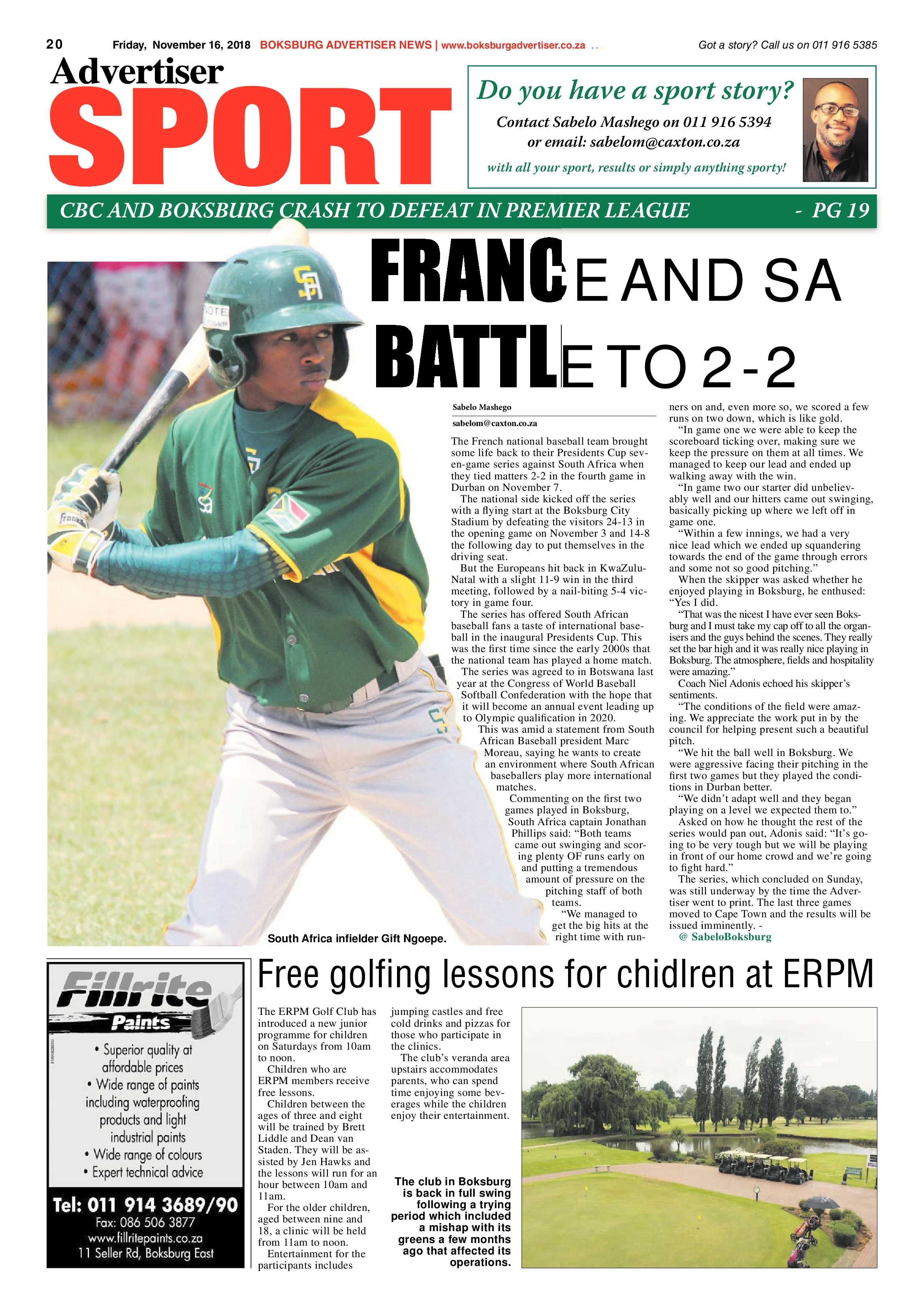 Boksburg Advertiser 13 November 2018 page 20