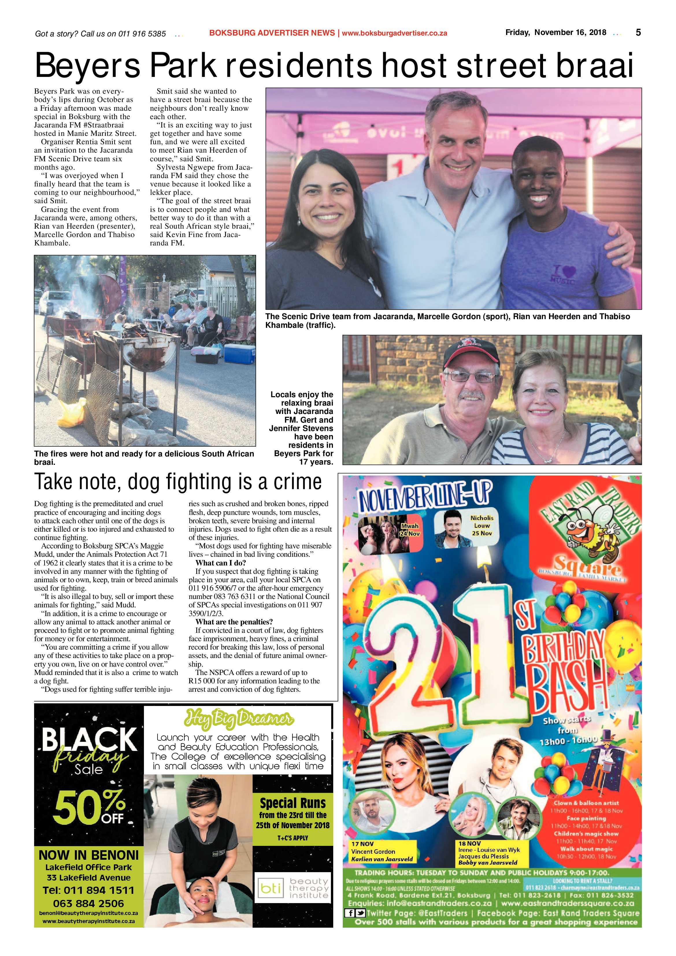 Boksburg Advertiser 13 November 2018 page 5