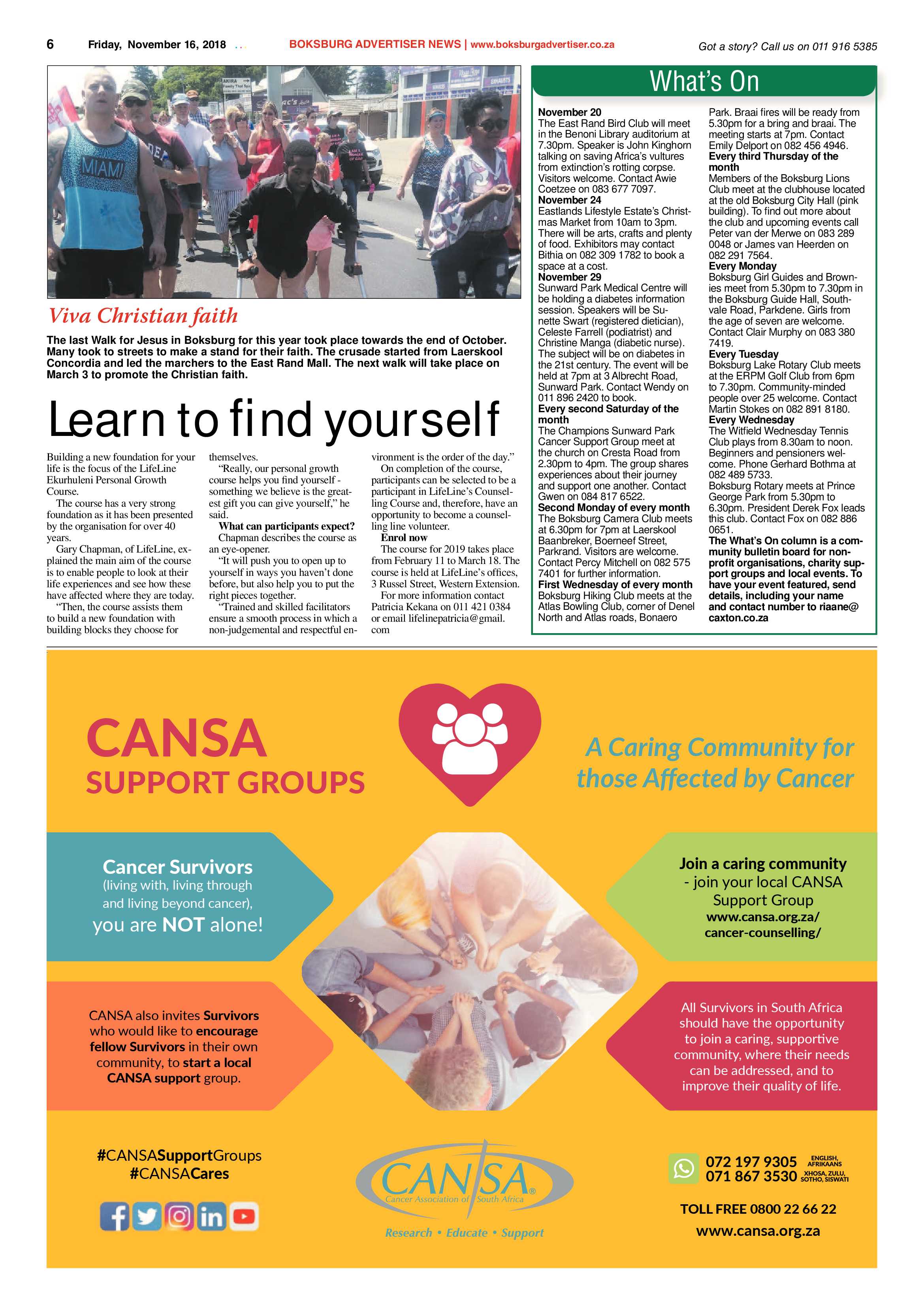 Boksburg Advertiser 13 November 2018 page 6