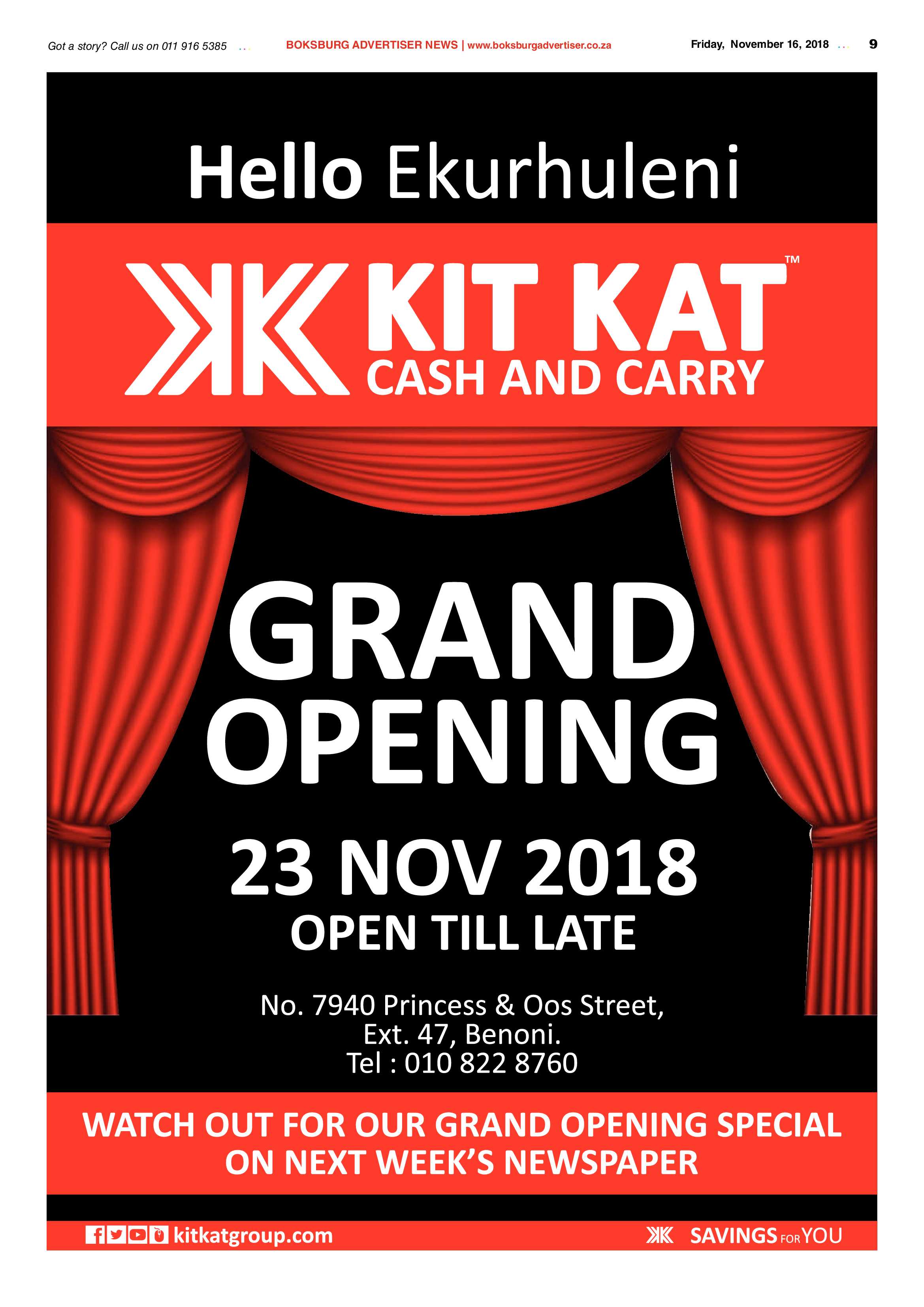 Boksburg Advertiser 13 November 2018 page 9