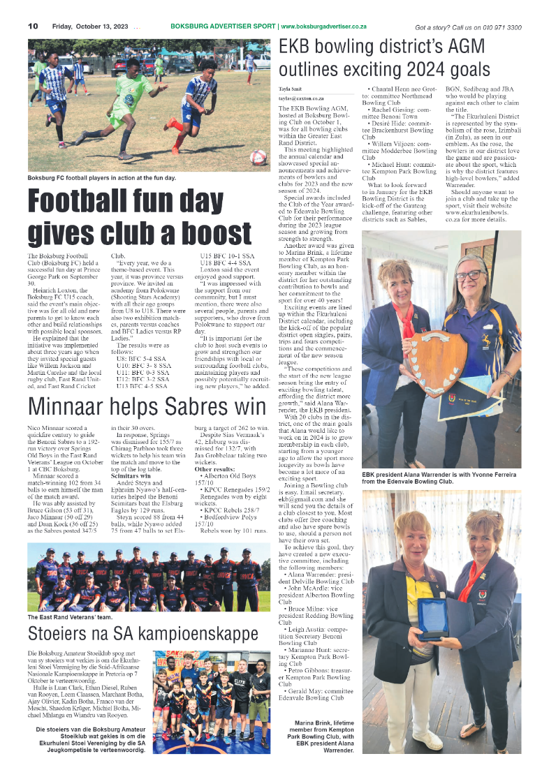 Boksburg Advertiser 13 October 2023 page 10